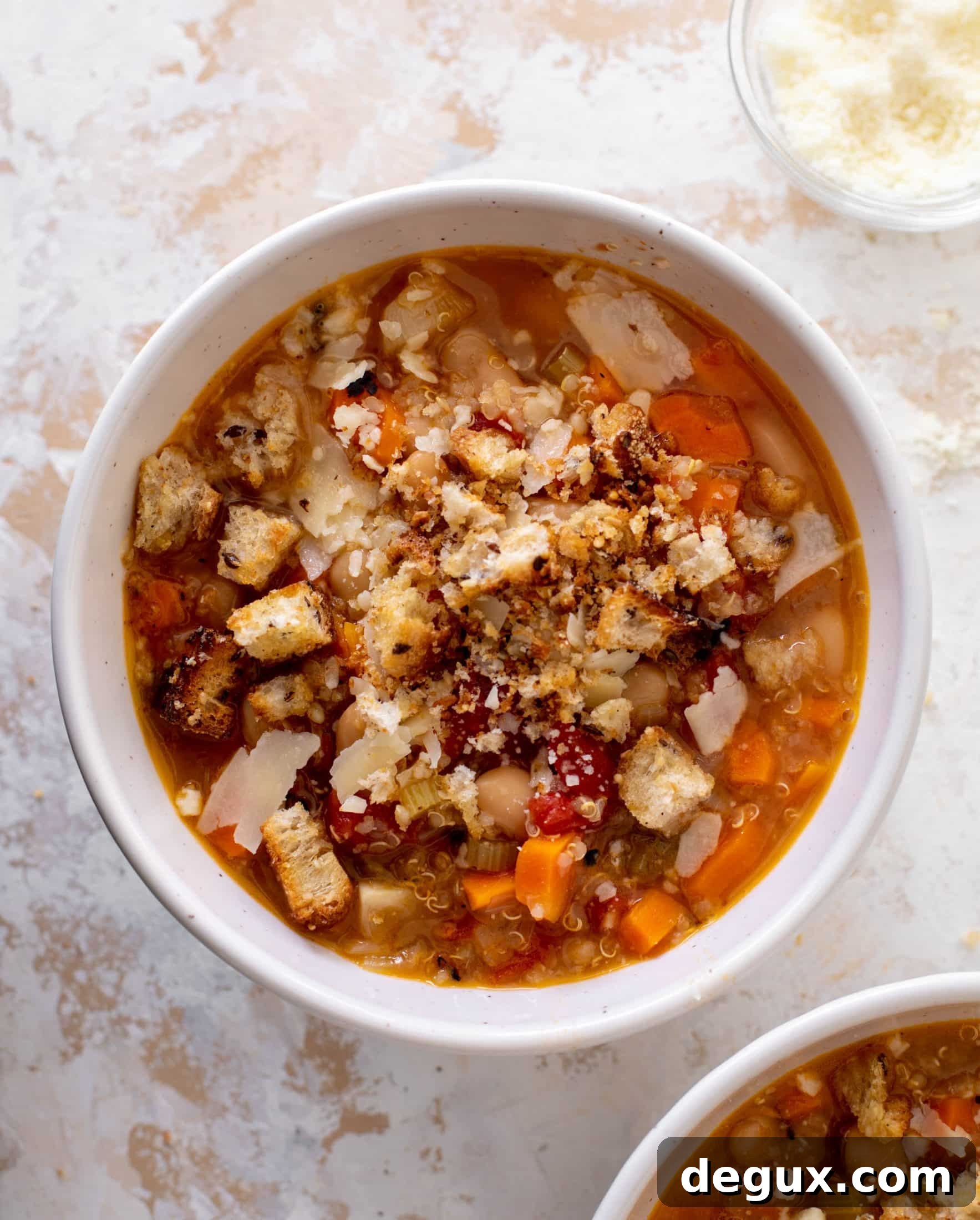 fire roasted quinoa white bean soup