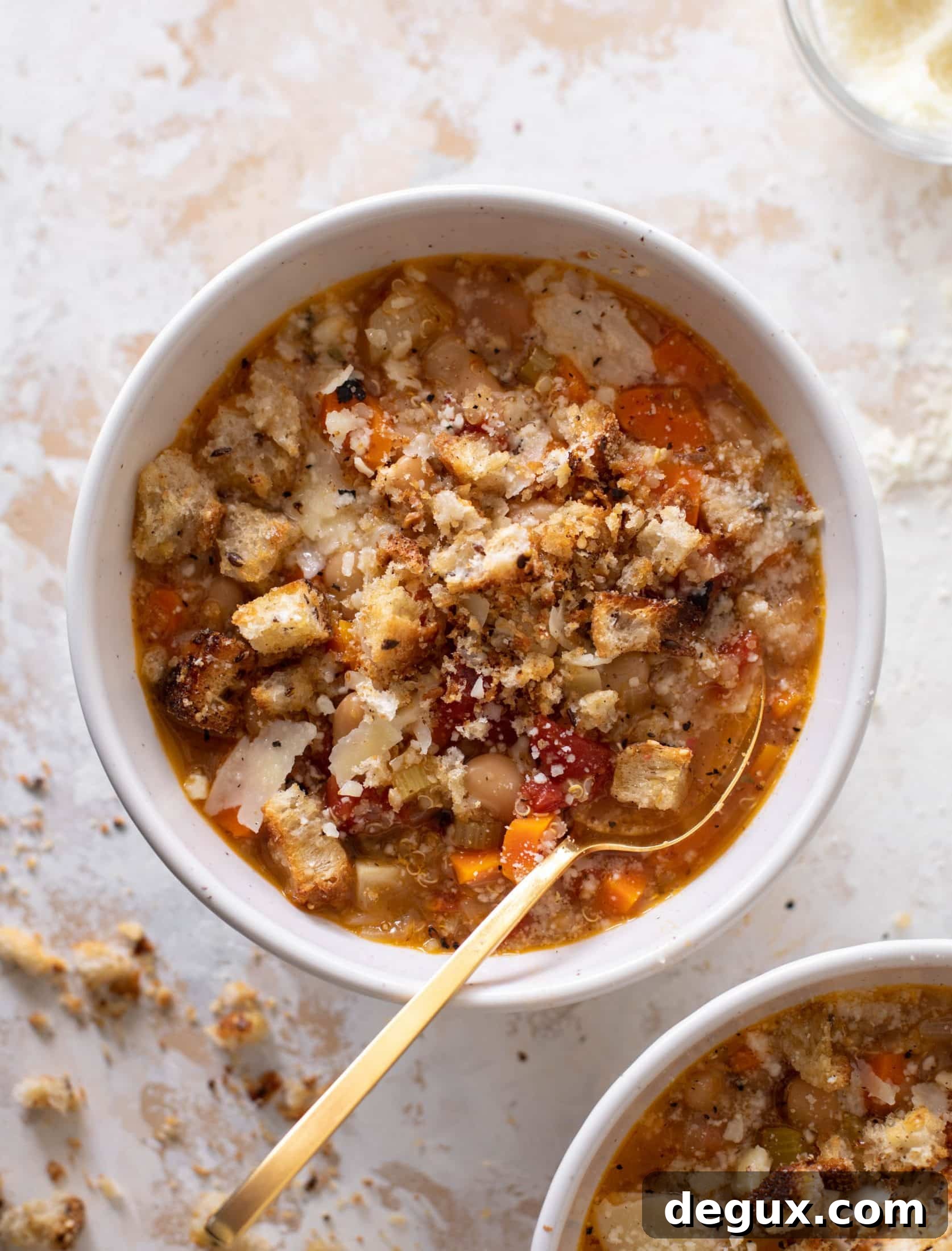 fire roasted quinoa white bean soup