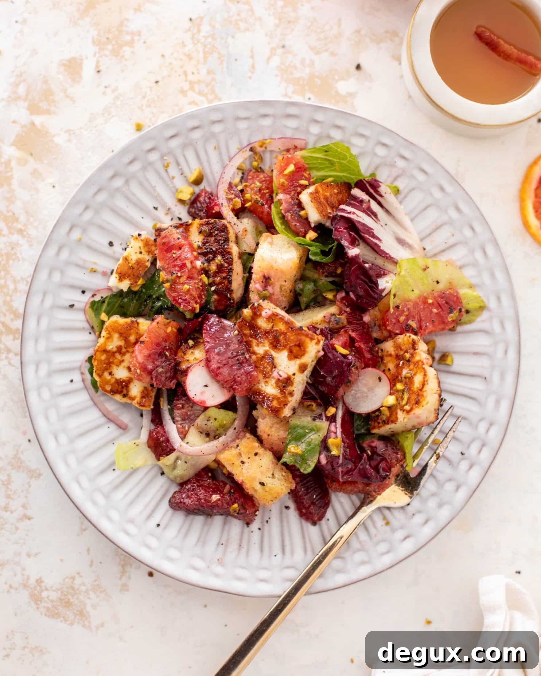 Halloumi and Blood Orange Panzanella Salad Recipe 2 blood orange panzanella