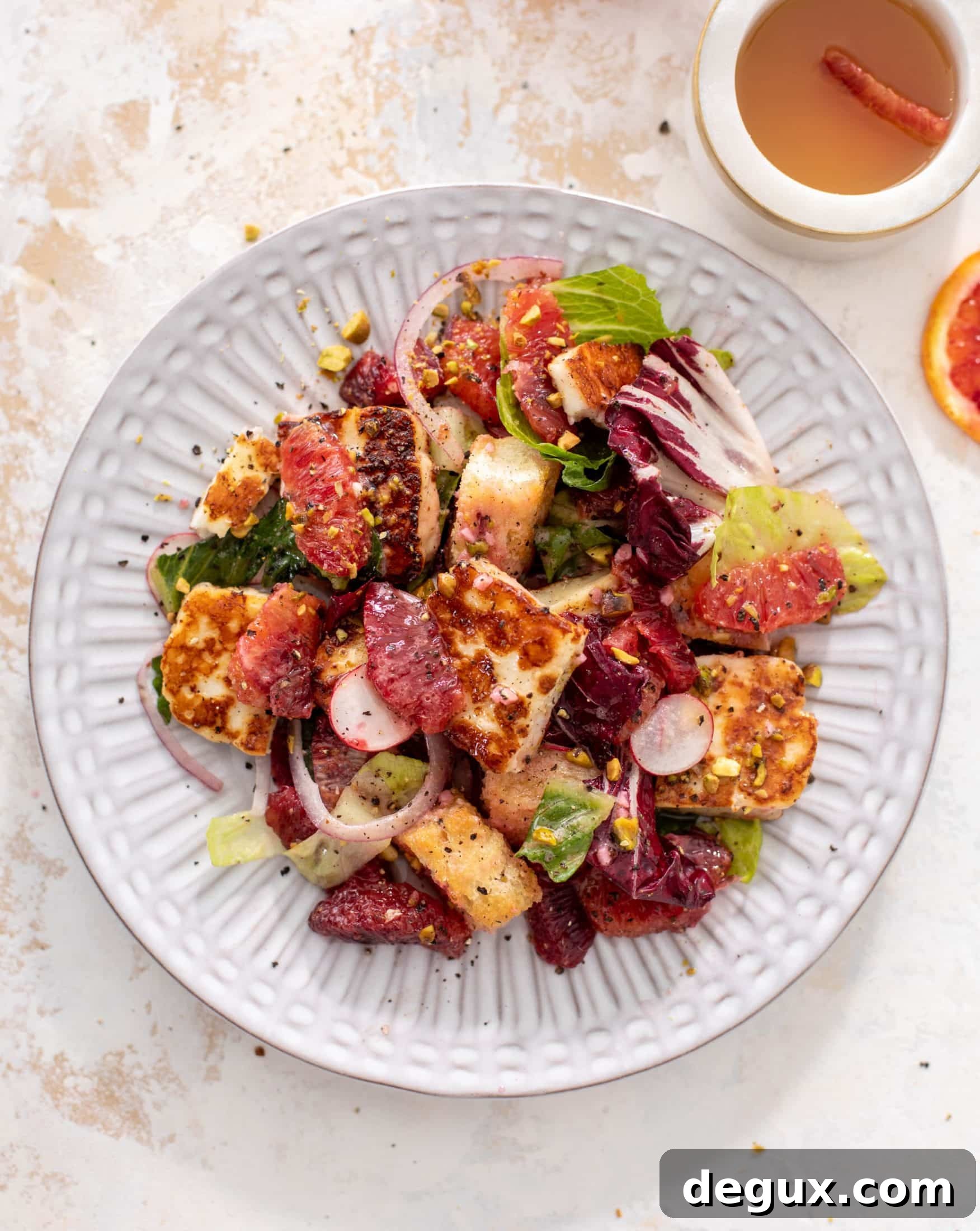 Halloumi and Blood Orange Panzanella Salad Recipe 11 blood orange panzanella