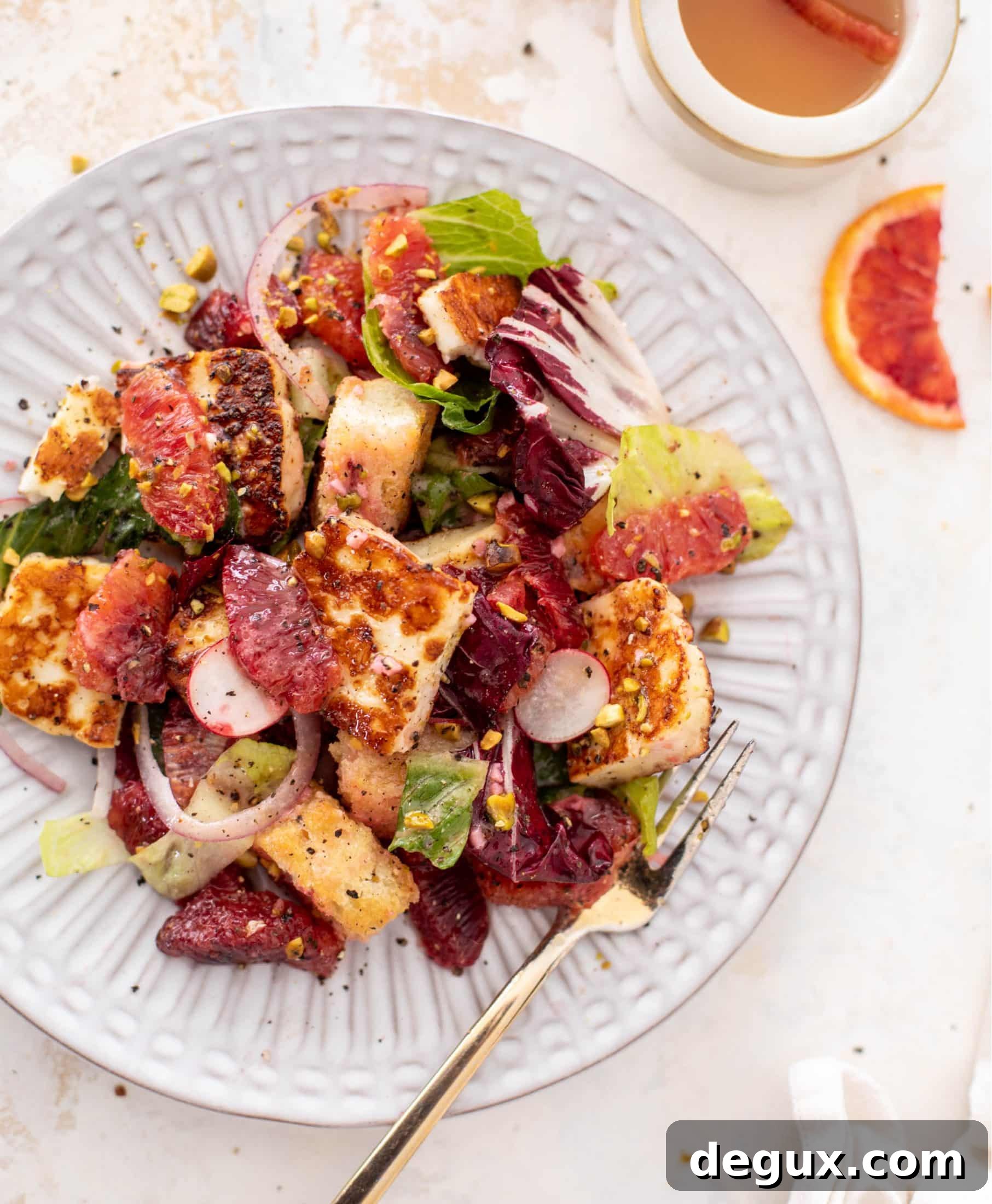Halloumi and Blood Orange Panzanella Salad Recipe 13 blood orange panzanella