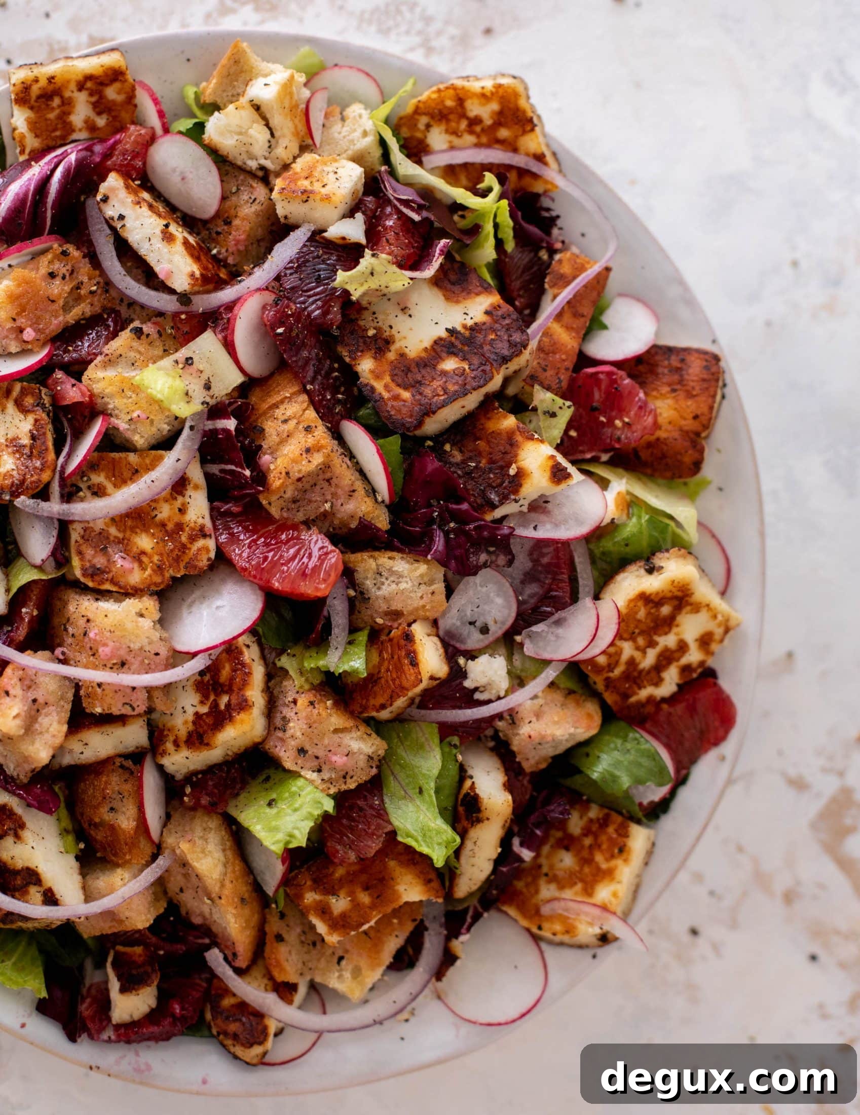 Halloumi and Blood Orange Panzanella Salad Recipe 8 blood orange panzanella