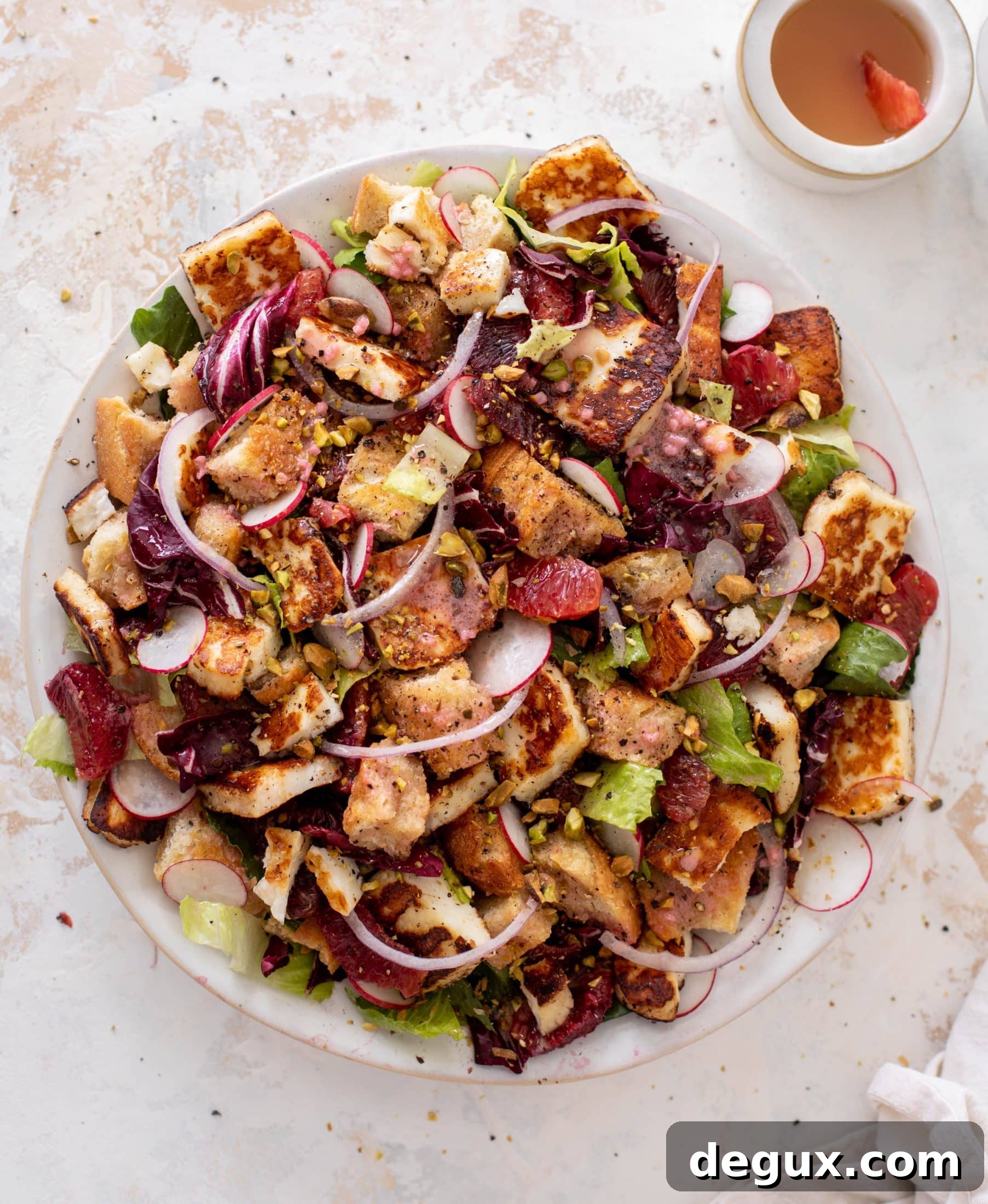 Halloumi and Blood Orange Panzanella Salad Recipe 9 blood orange panzanella