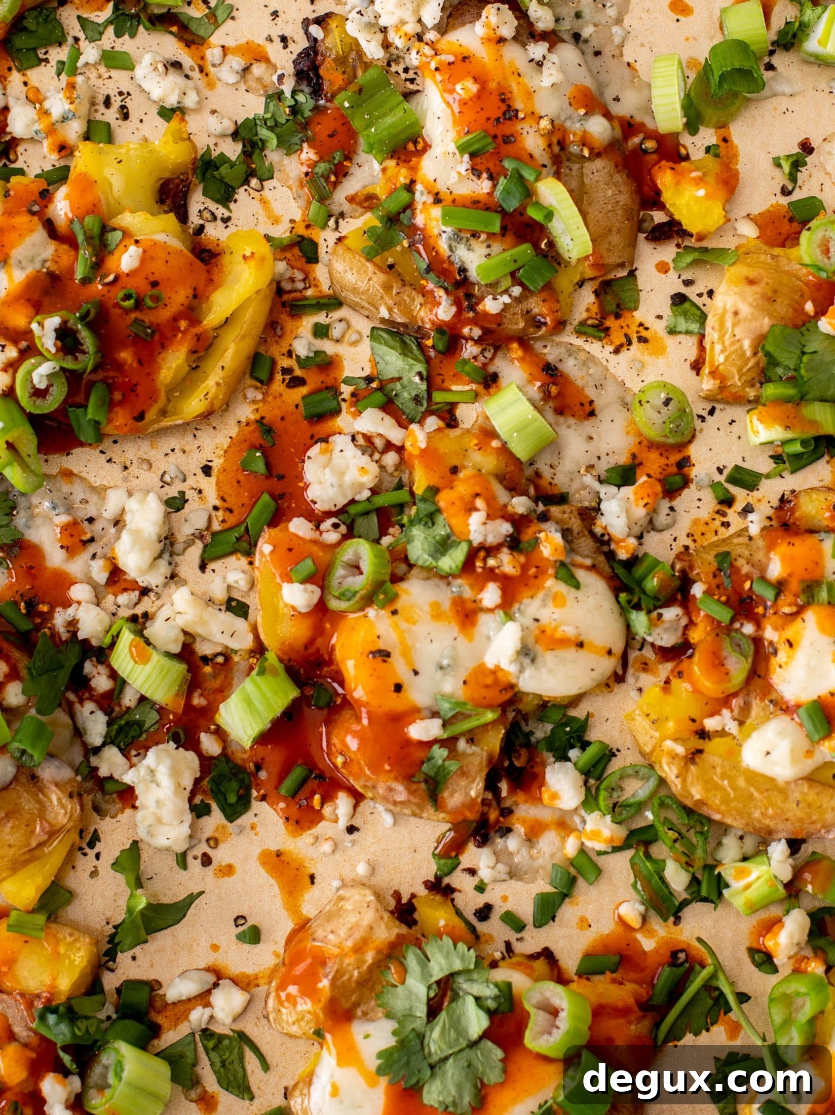 Crispy Buffalo Chicken Smashed Potatoes Recipe 7 crispy buffalo wing smashed potatoes