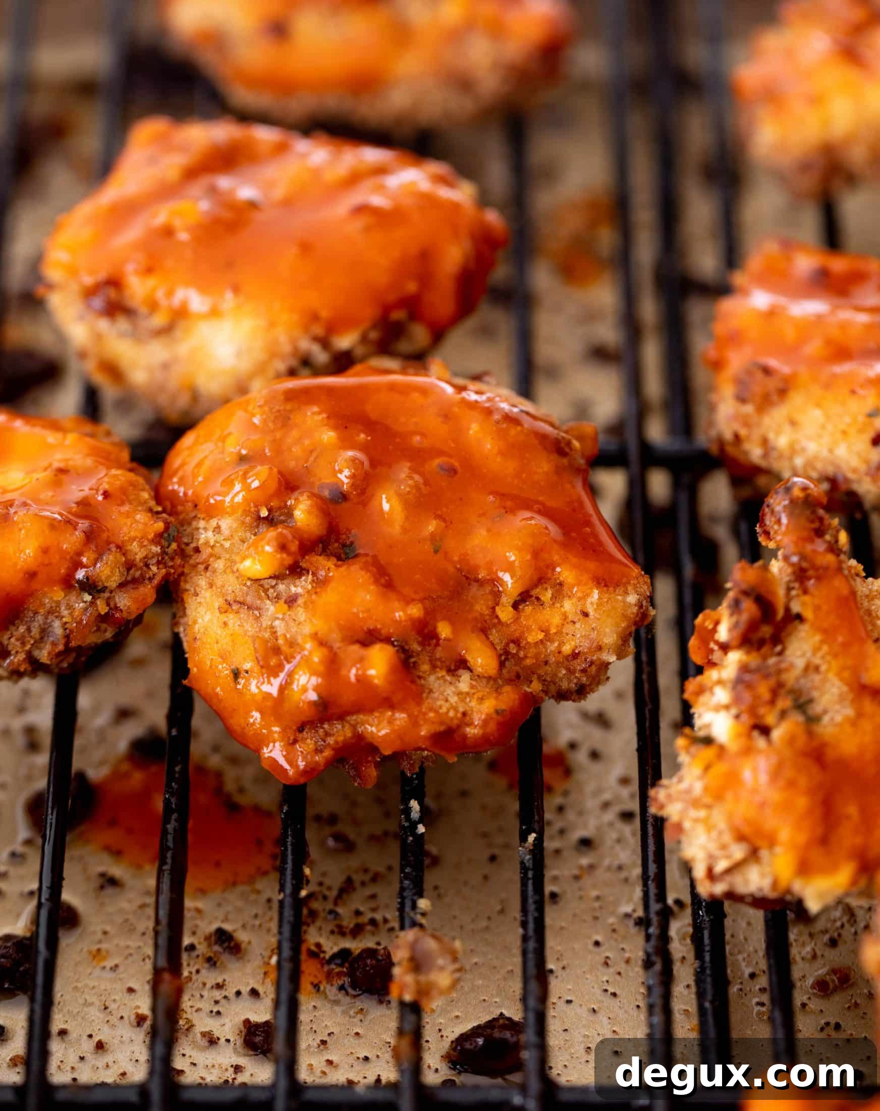 pretzel crusted buffalo chicken bites