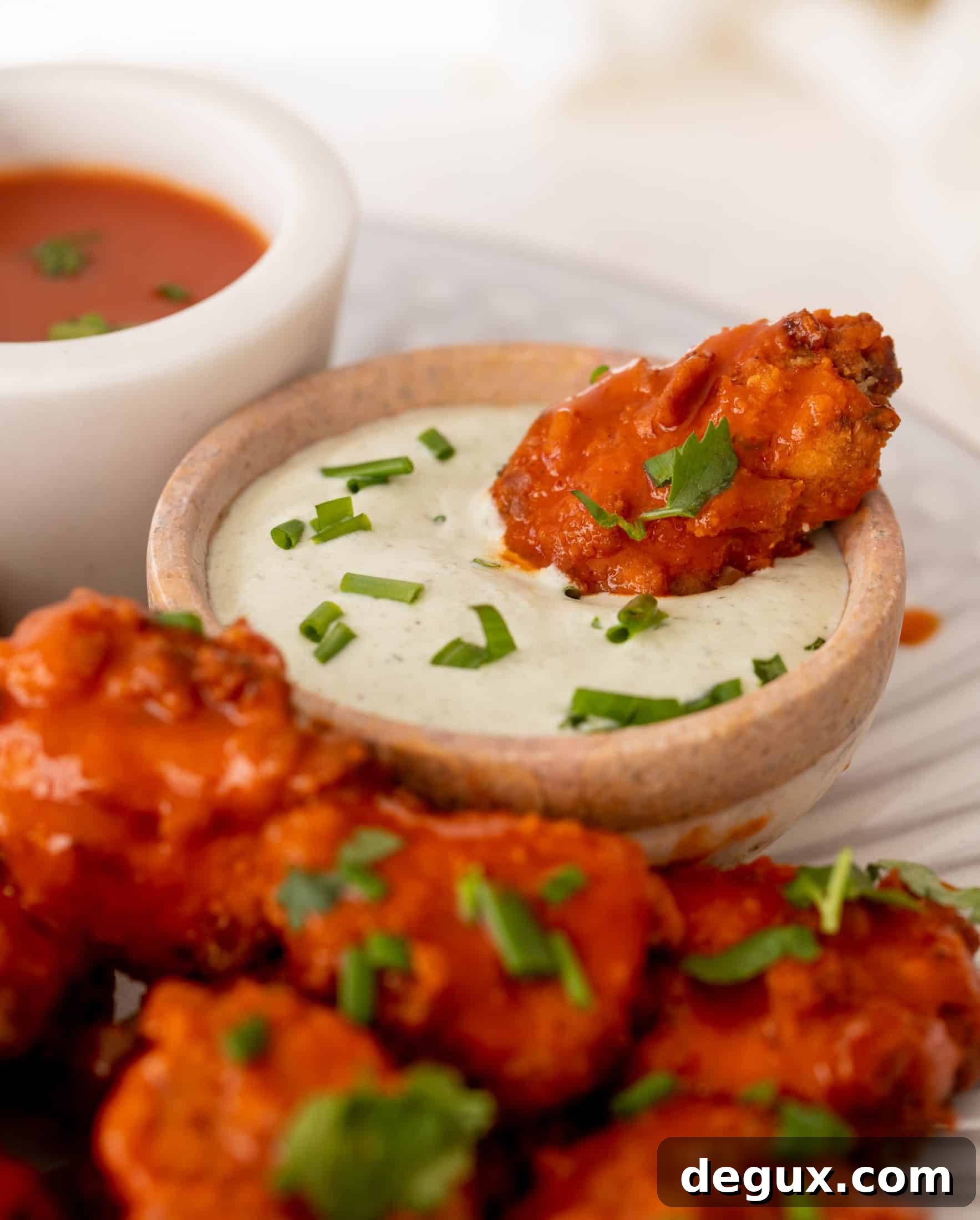 pretzel crusted buffalo chicken bites
