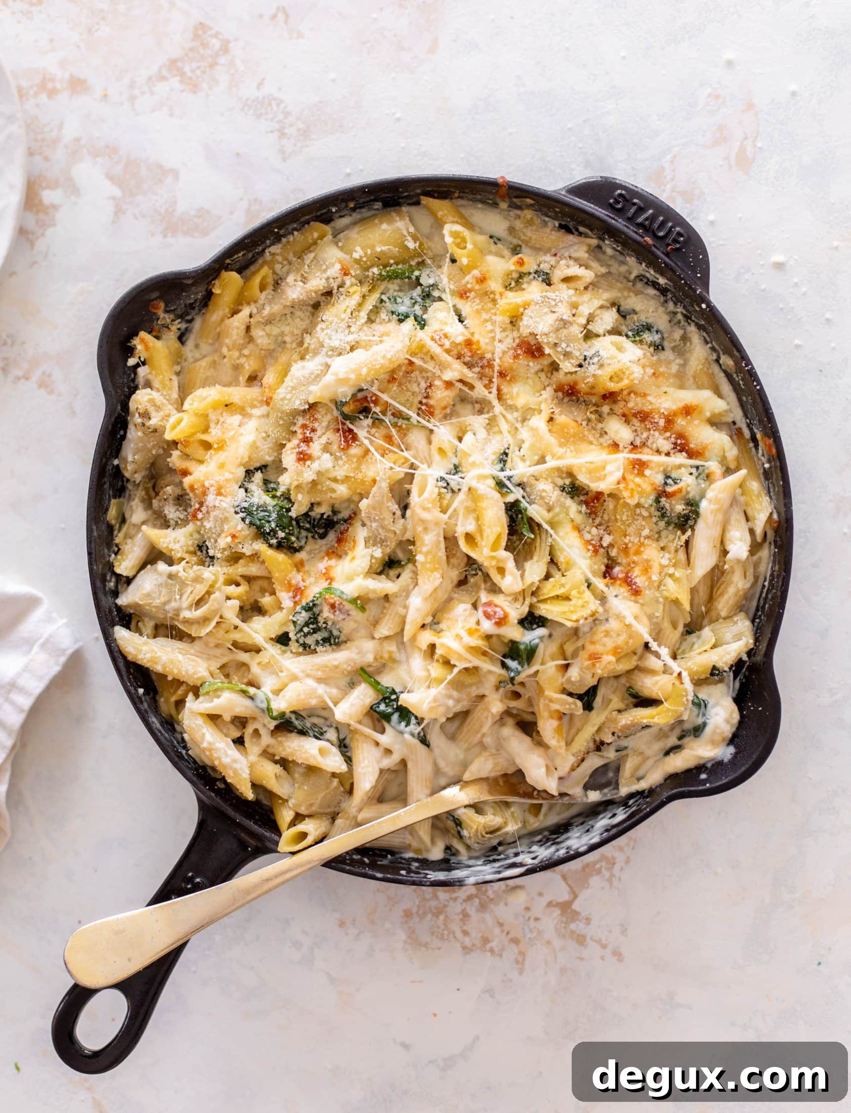 Creamy Spinach and Artichoke Pasta Skillet Recipe 11 spinach artichoke pasta skillet