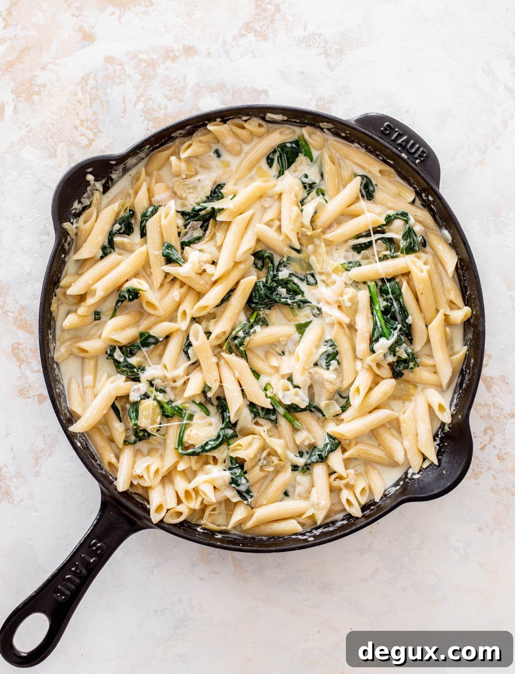 Creamy Spinach and Artichoke Pasta Skillet Recipe 6 spinach artichoke pasta skillet