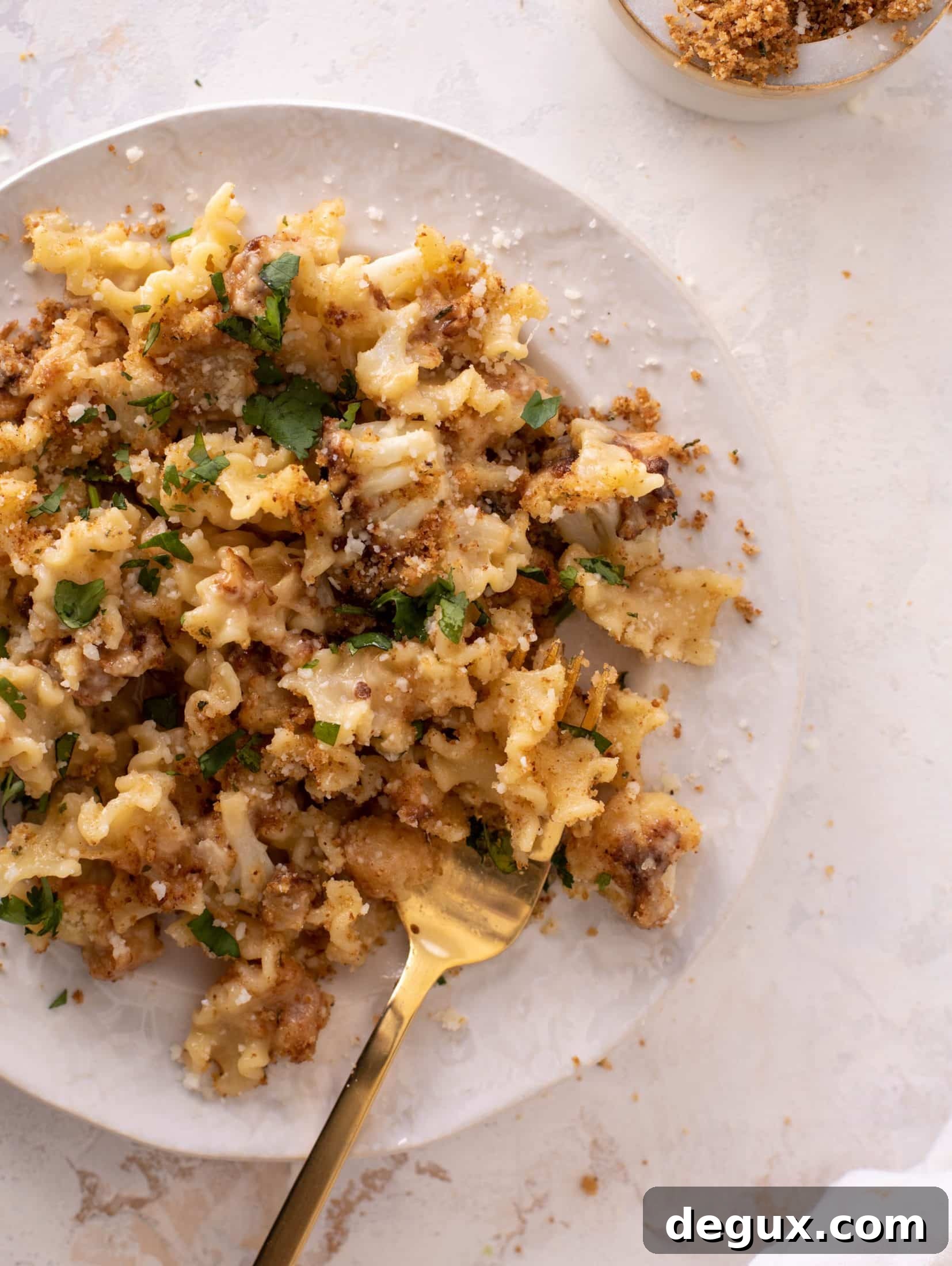 toasted cauliflower buttered noodles