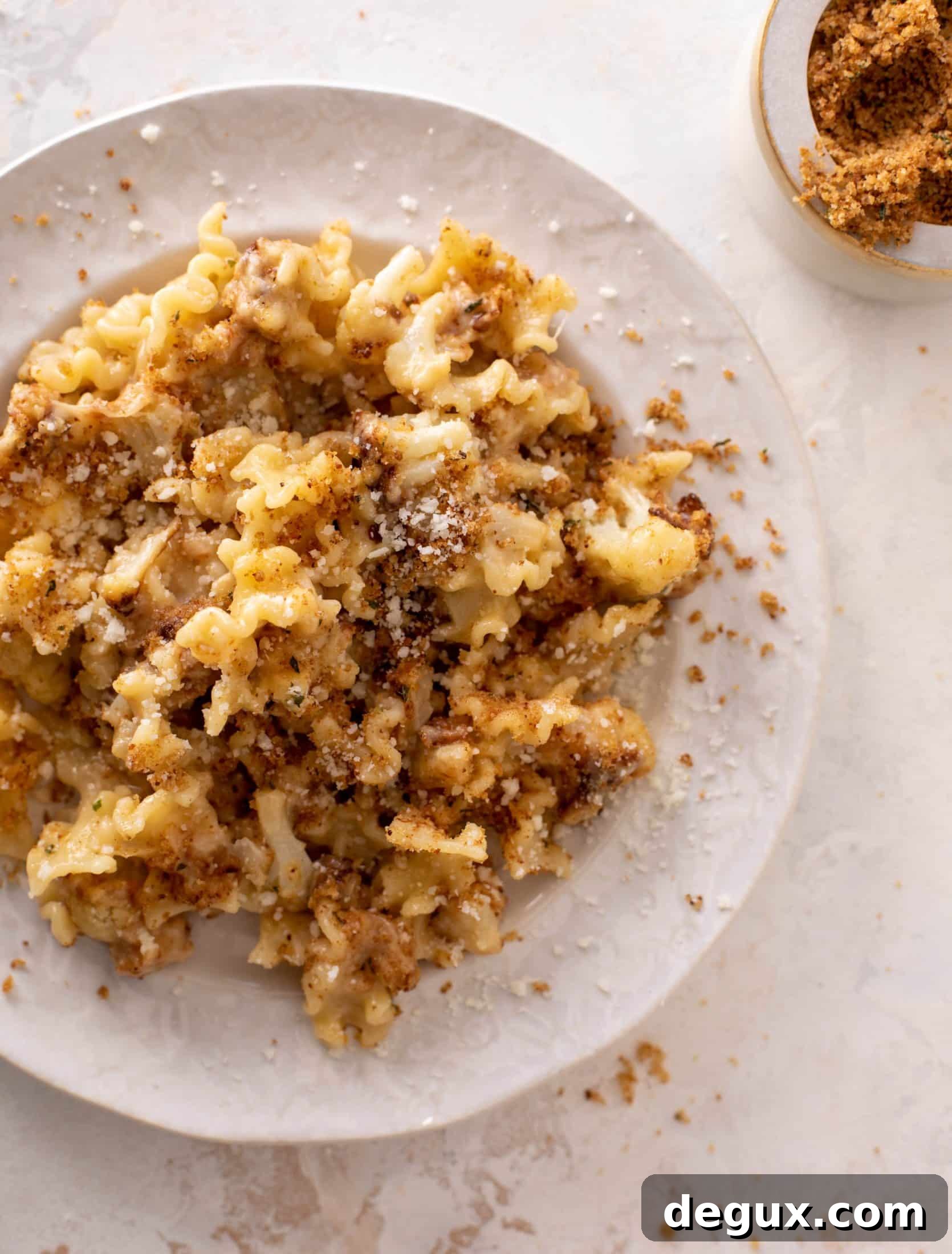 toasted cauliflower buttered noodles