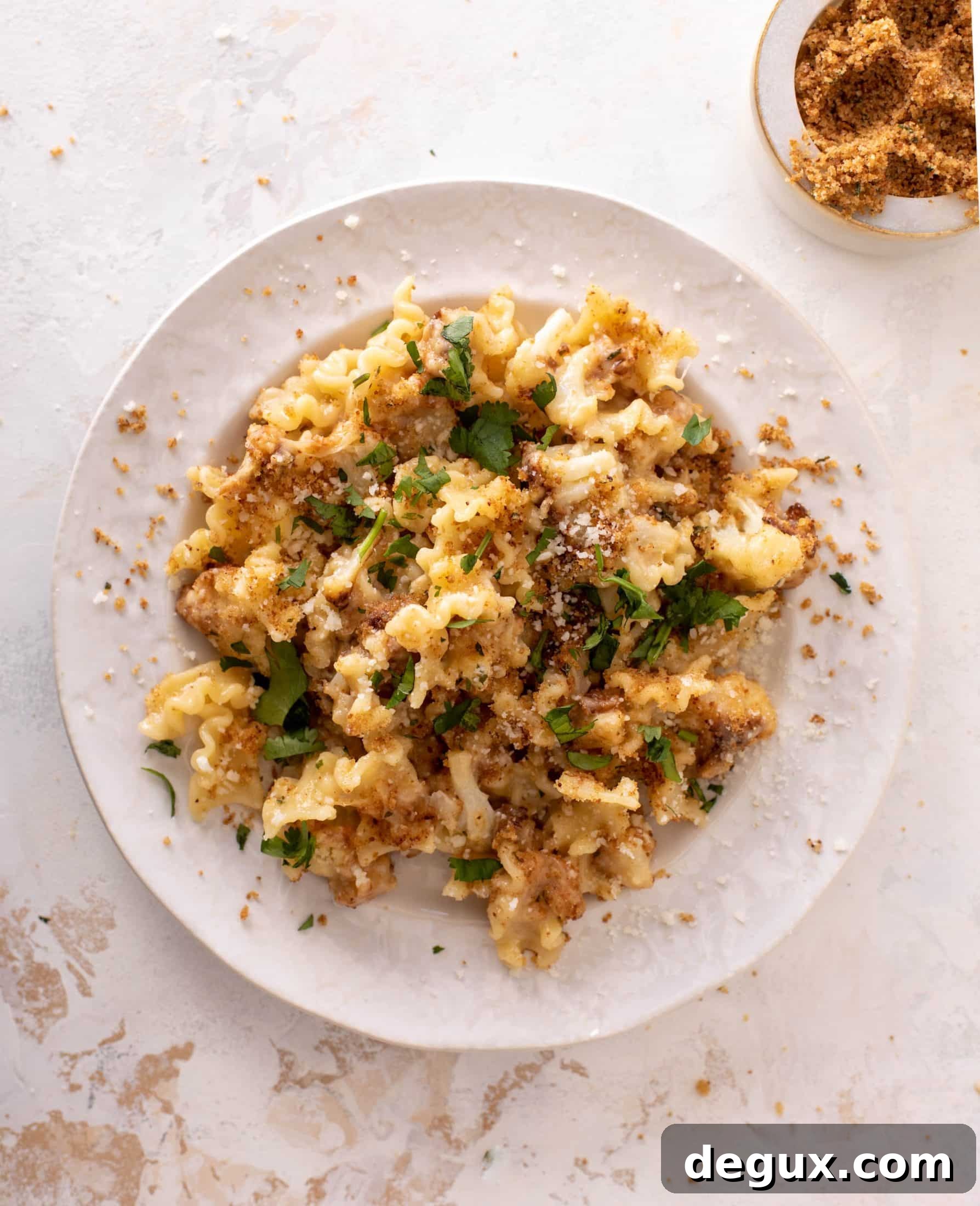 toasted cauliflower buttered noodles