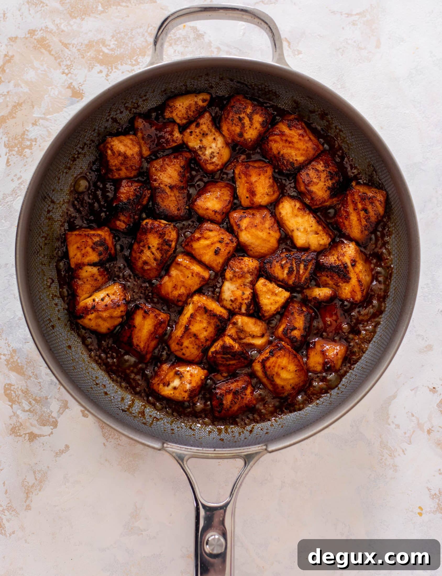 maple chipotle salmon bites