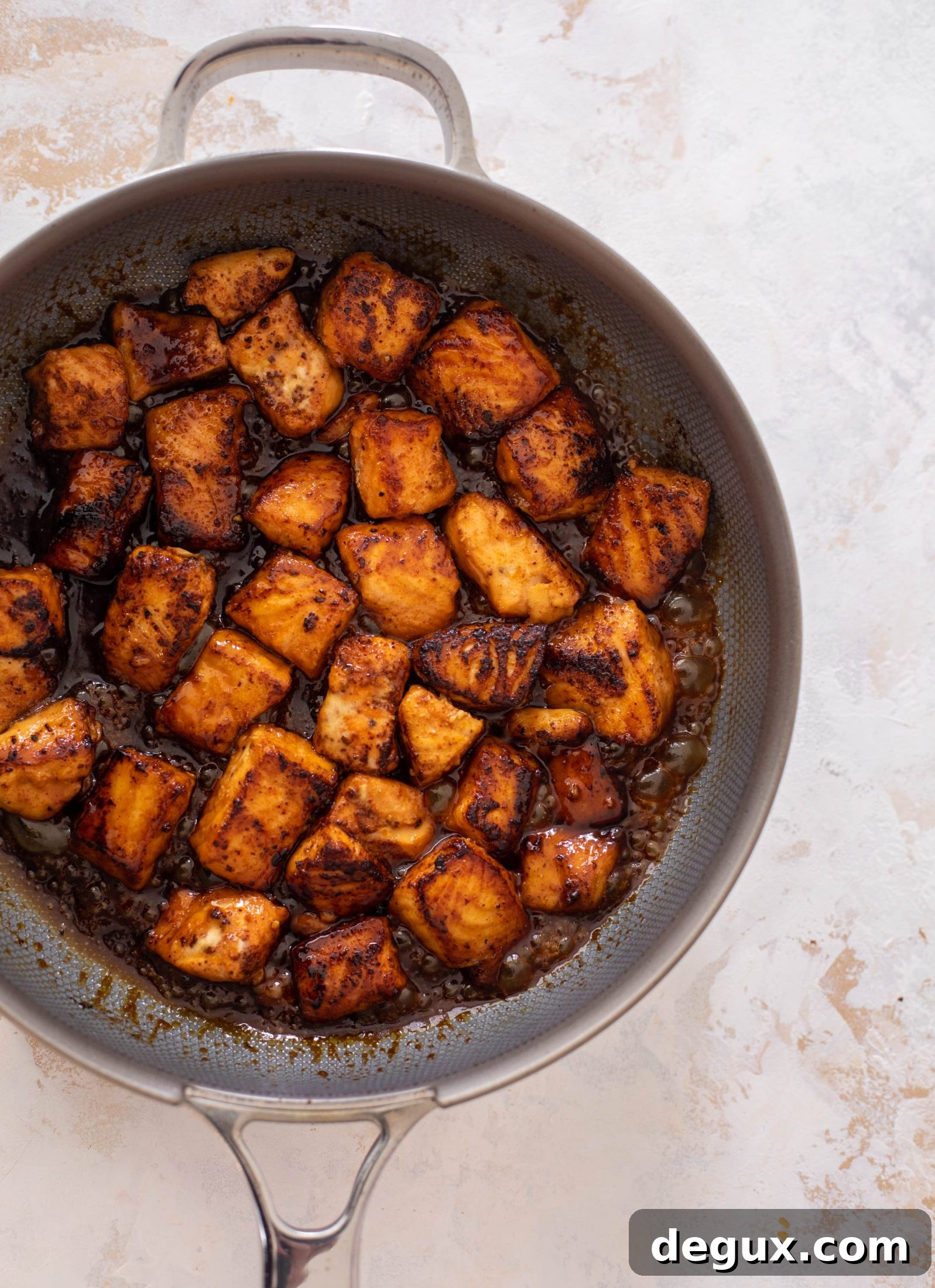 maple chipotle salmon bites