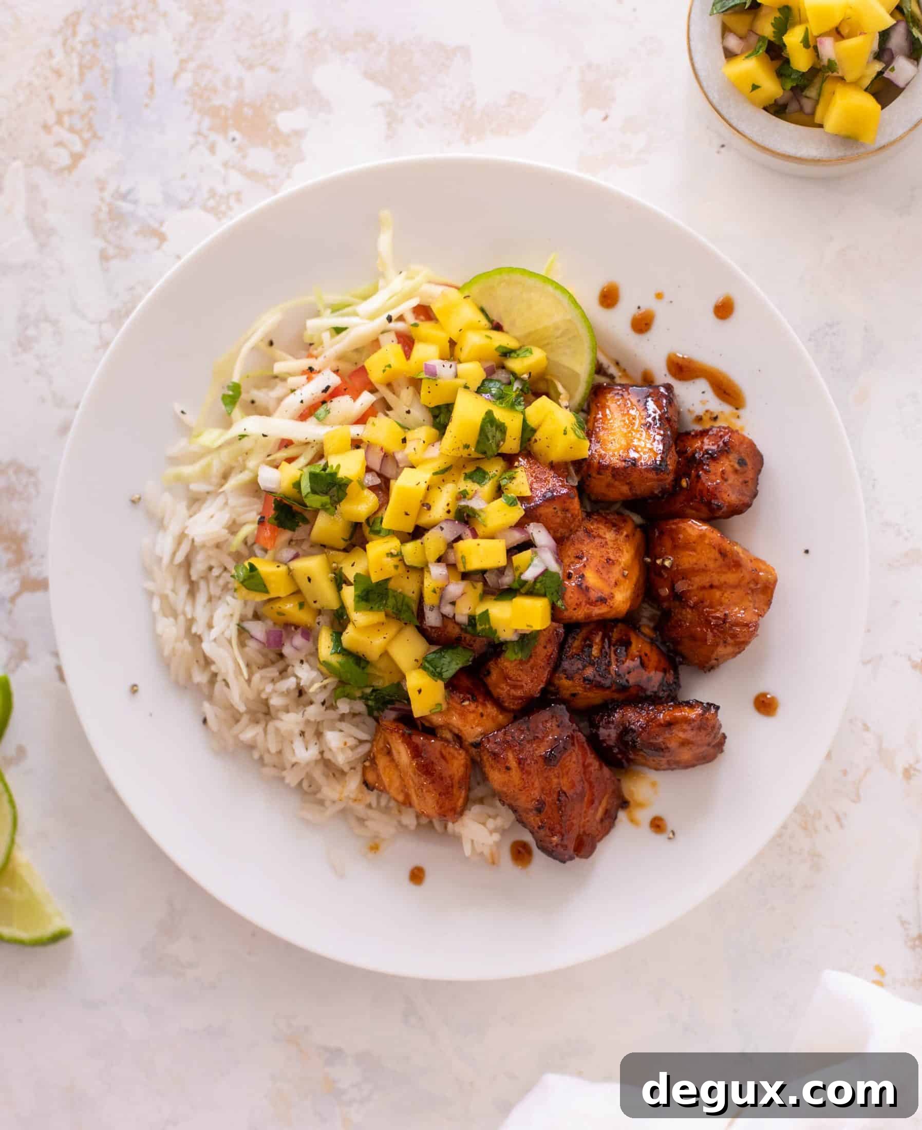 maple chipotle salmon bites