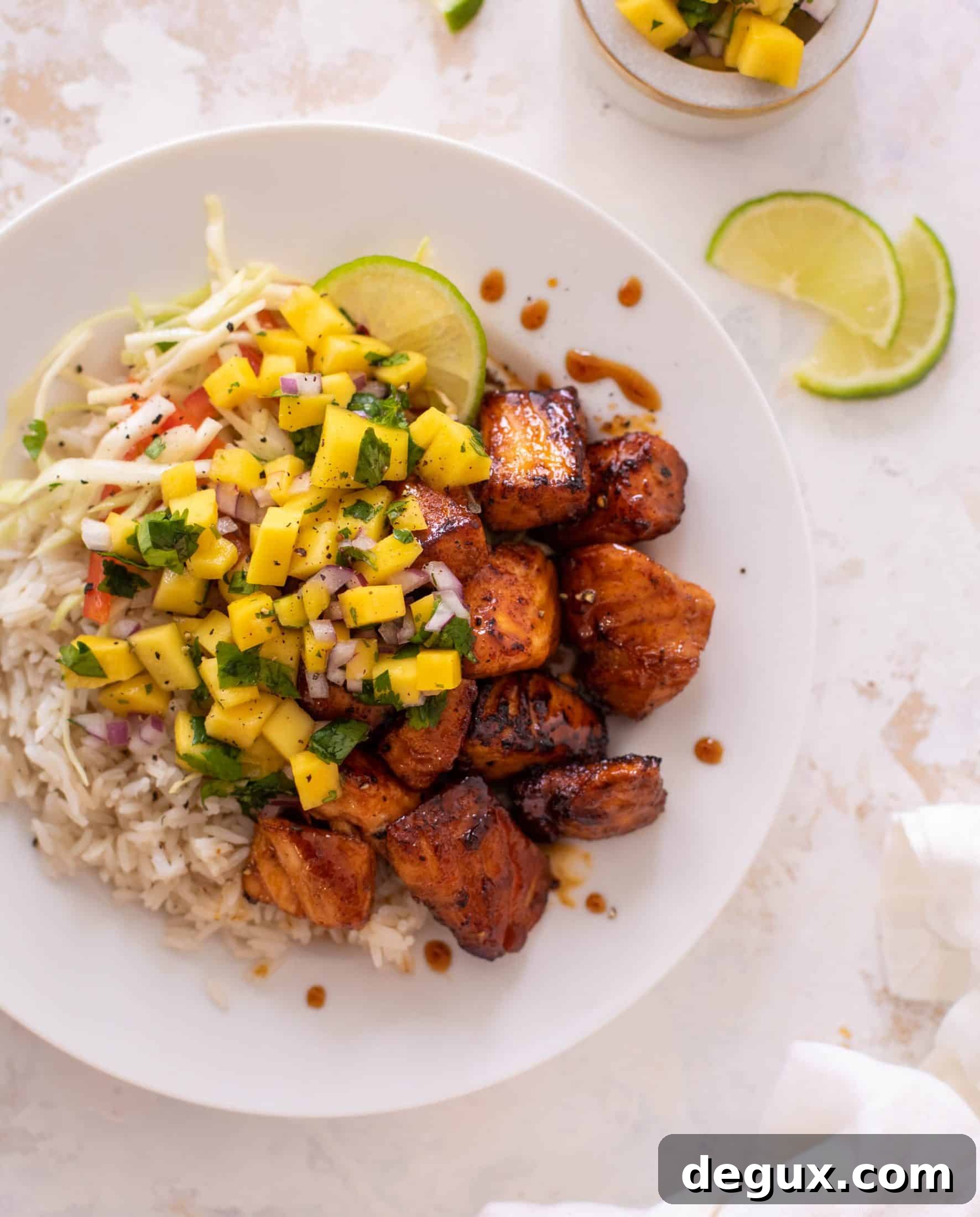 maple chipotle salmon bites