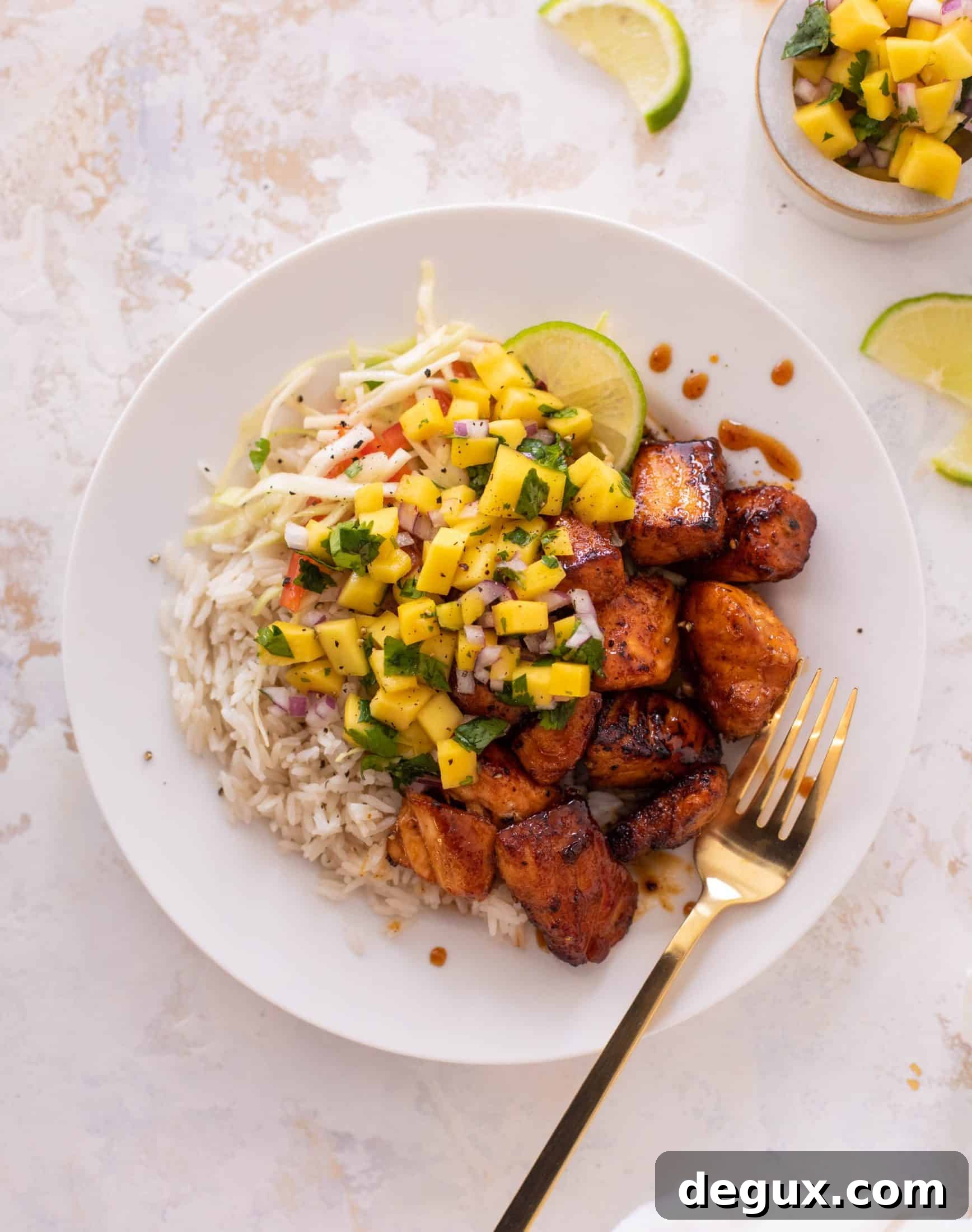 maple chipotle salmon bites