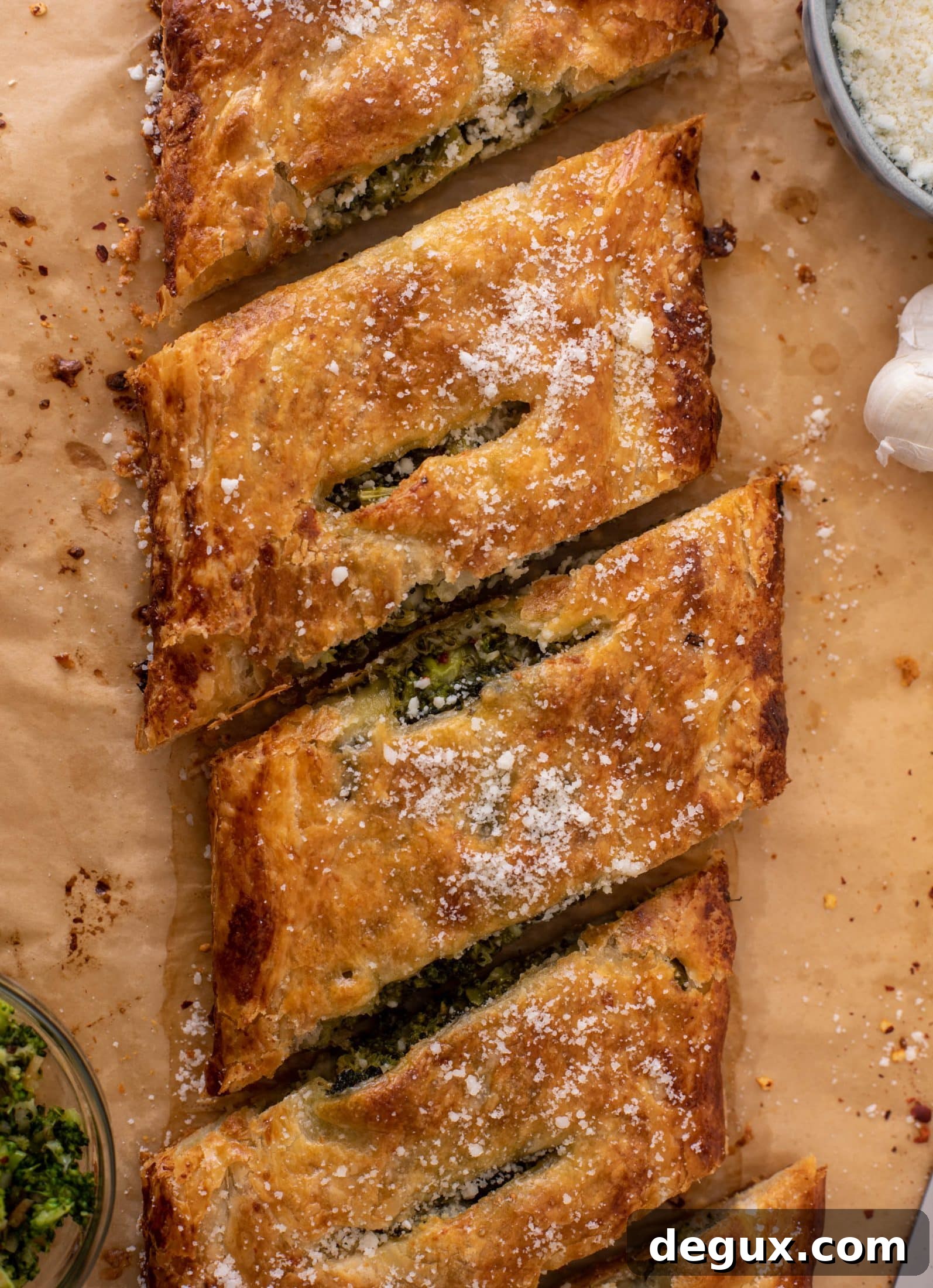 Parmesan-Stuffed Broccoli Rolls: Savory Vegan Appetizer Recipe 9 parmesan broccoli roll