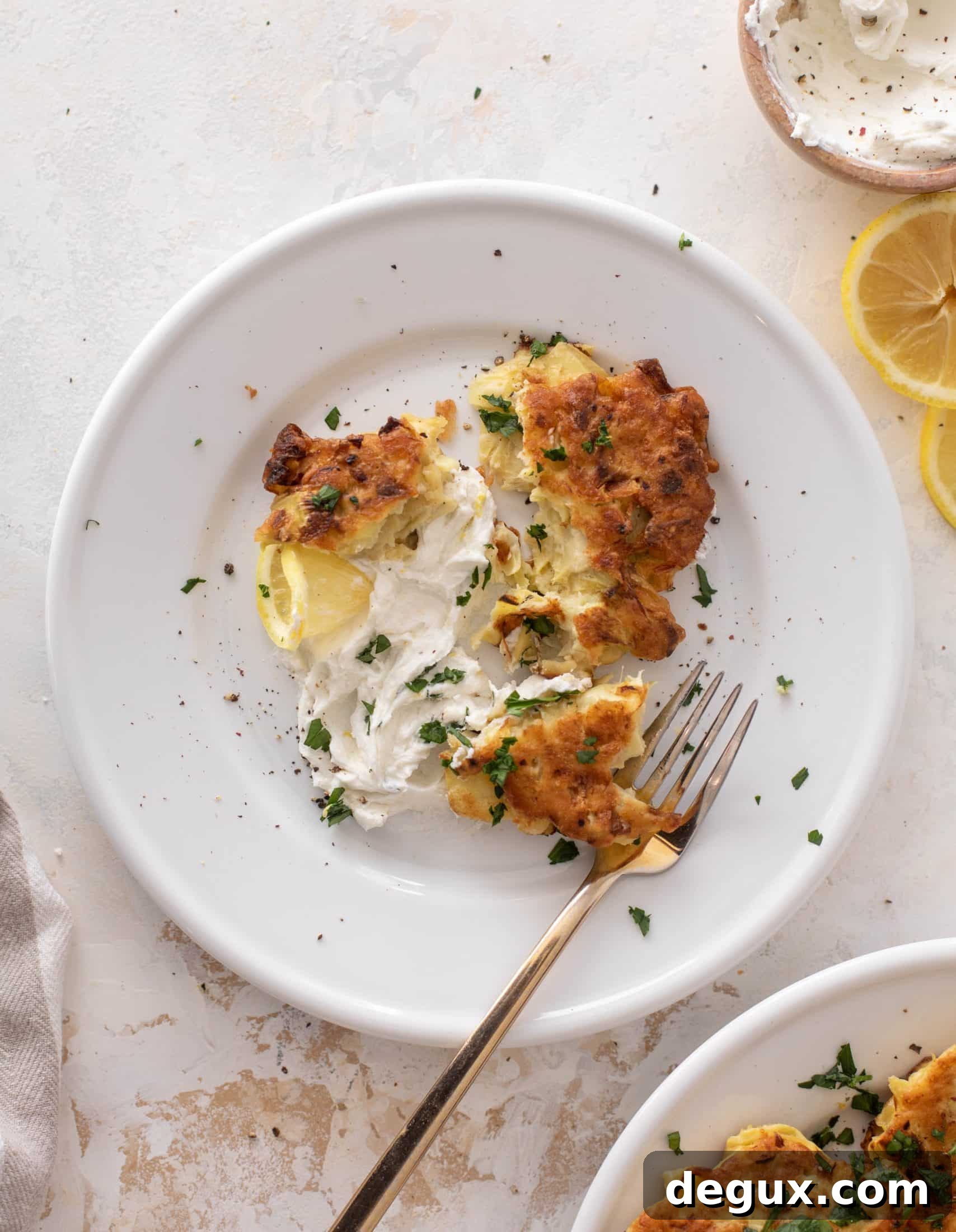 artichoke fritters with whipped goat cheese