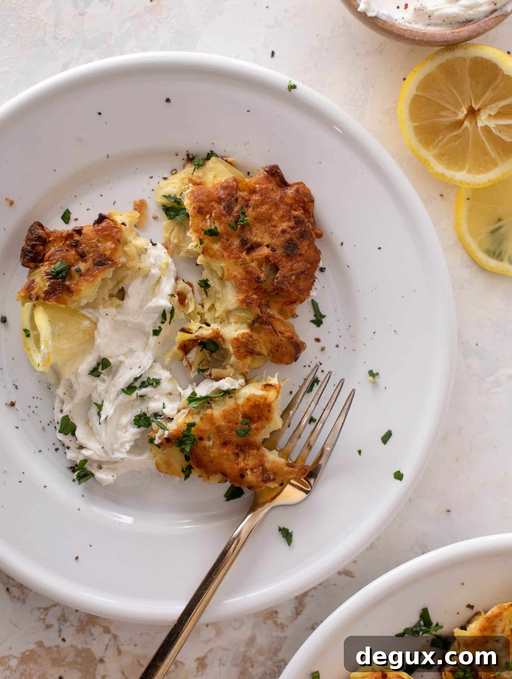 artichoke fritters with whipped goat cheese