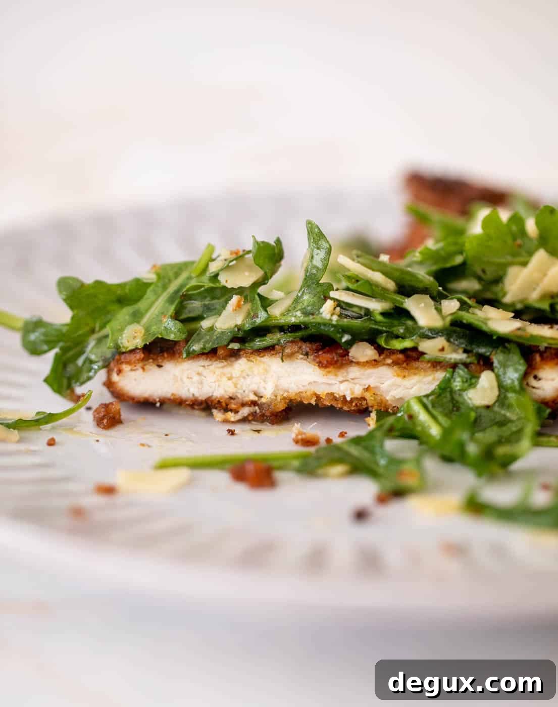 Pretzel-Crusted Chicken with Honey Mustard Arugula Salad 11 pretzel crusted chicken with honey mustard arugula