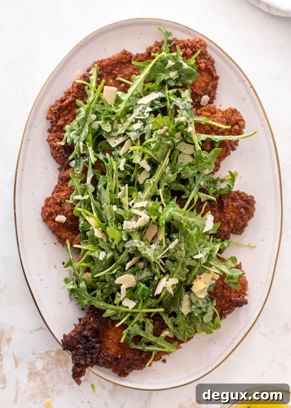 Pretzel-Crusted Chicken with Honey Mustard Arugula Salad 6 pretzel crusted chicken with honey mustard arugula
