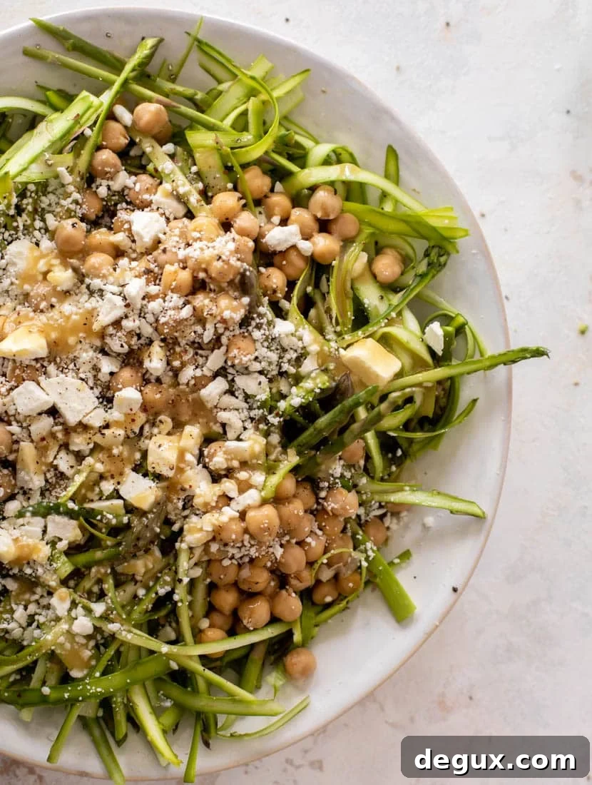 shaved asparagus salad with honey mustard vinaigrette