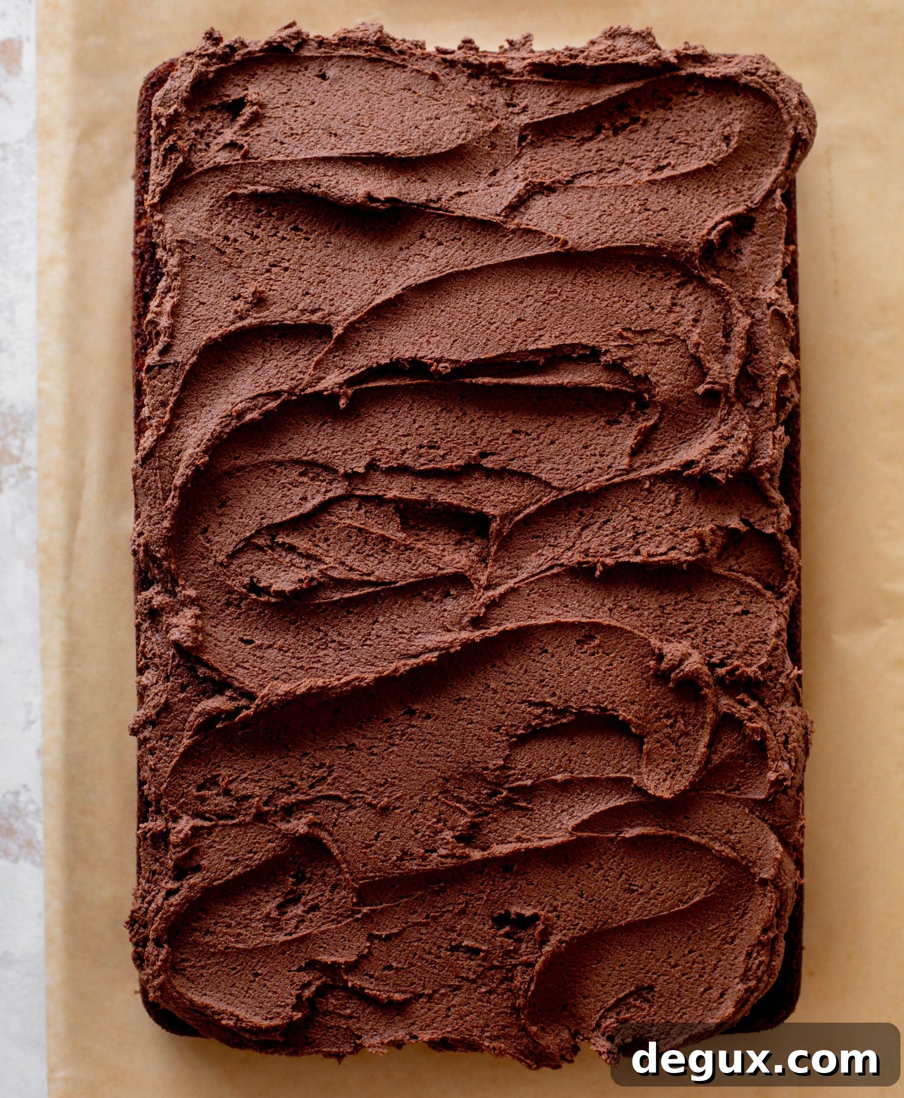 banana cake with chocolate peanut butter frosting