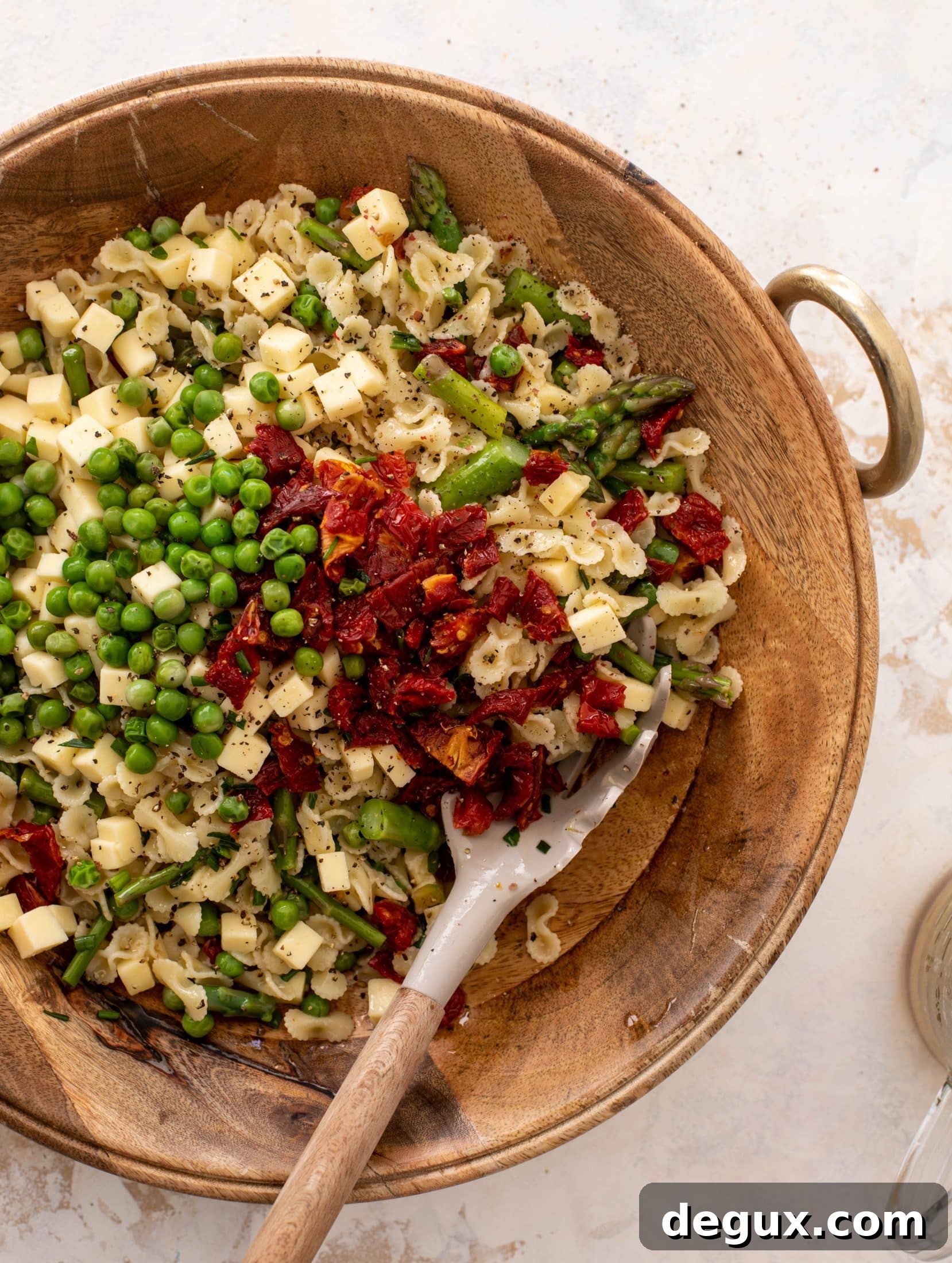 pasta chopped salad with sun dried tomato vinaigrette