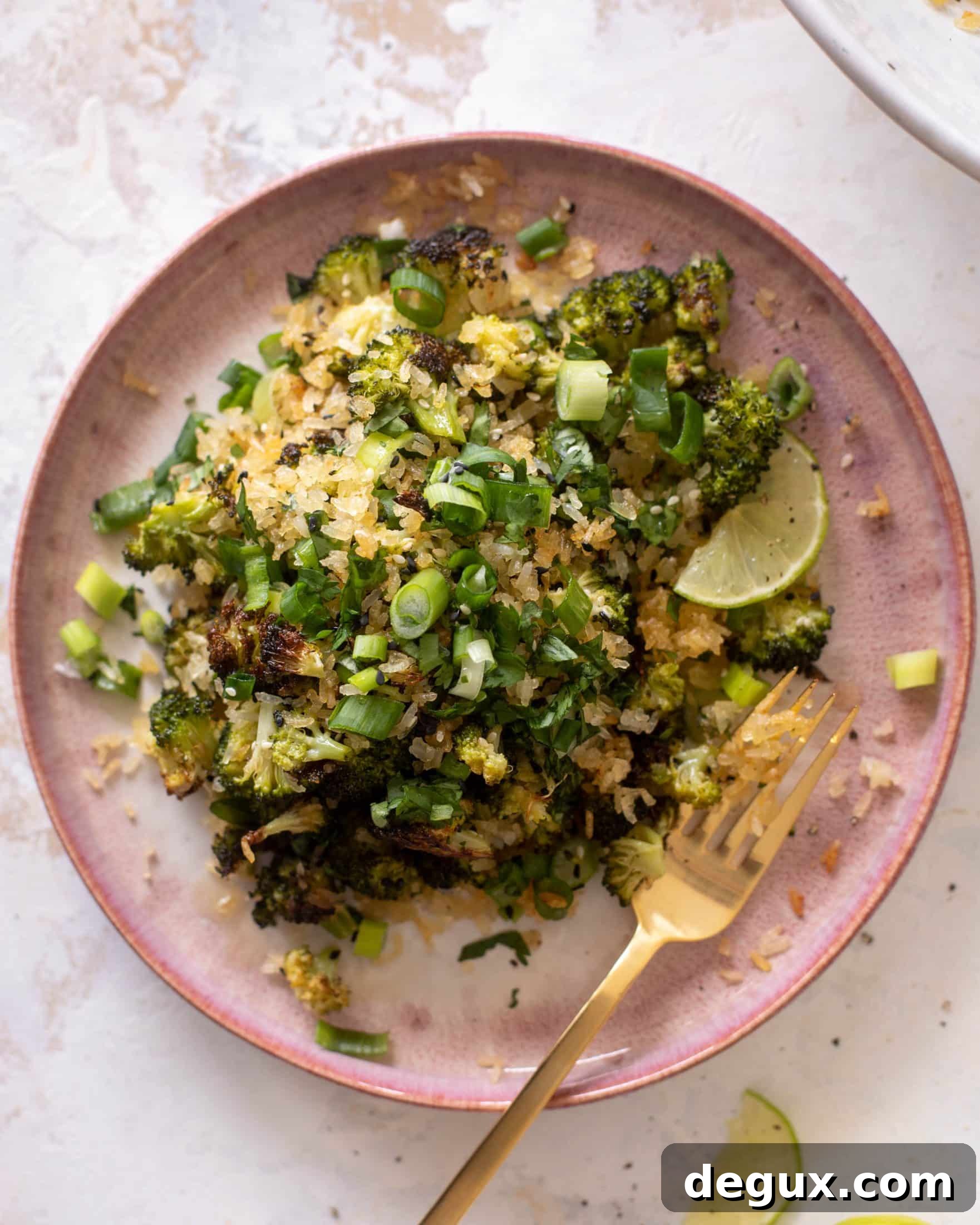 crispy rice broccoli salad