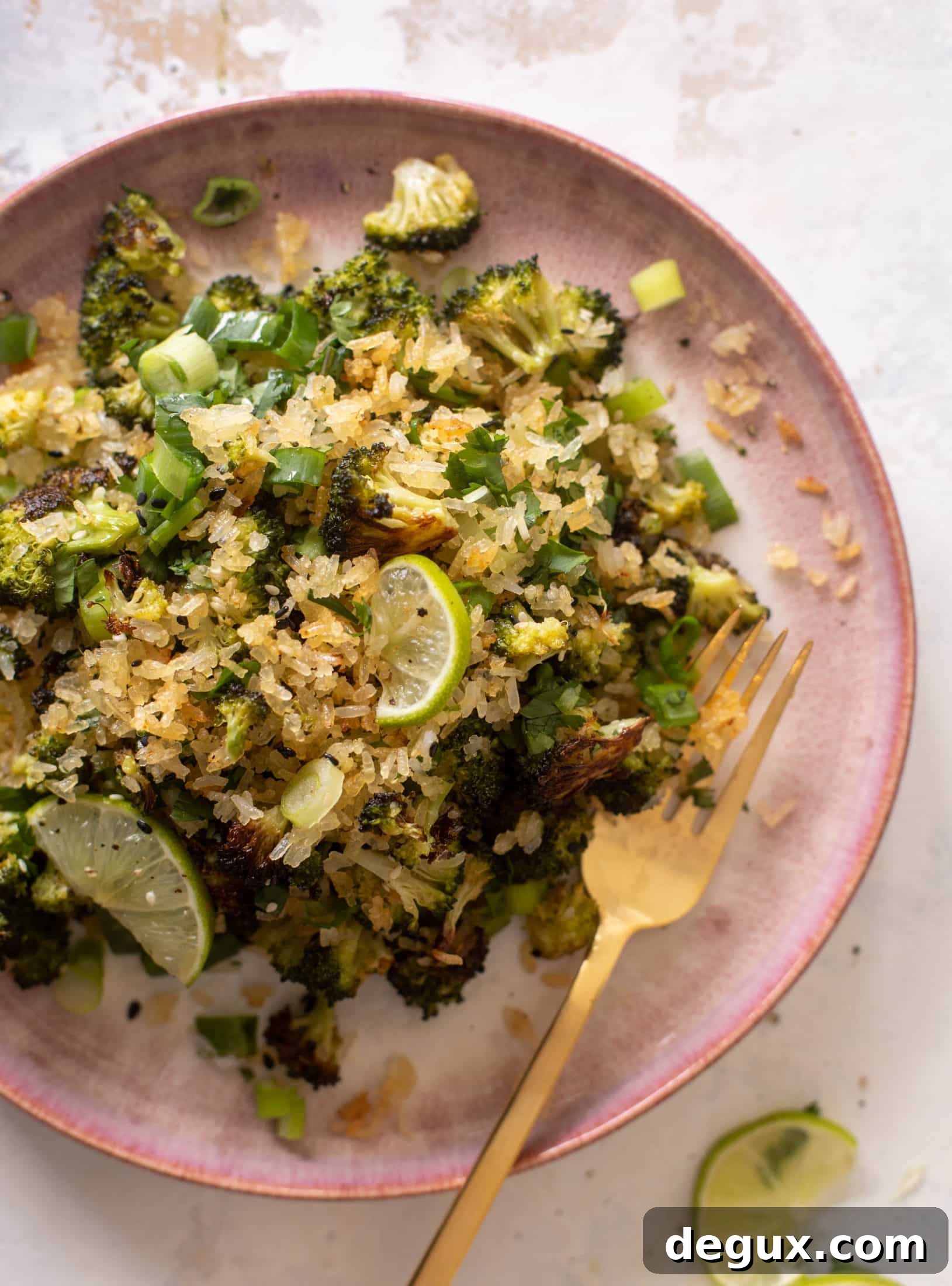 crispy rice broccoli salad