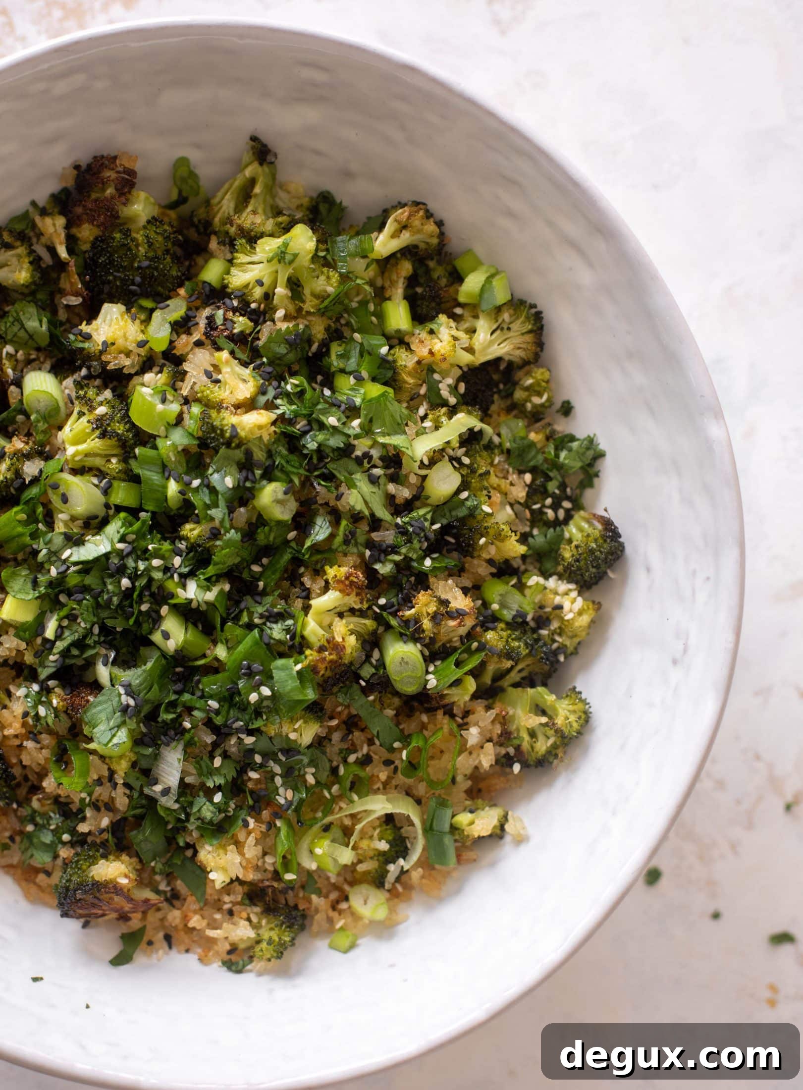 crispy rice broccoli salad