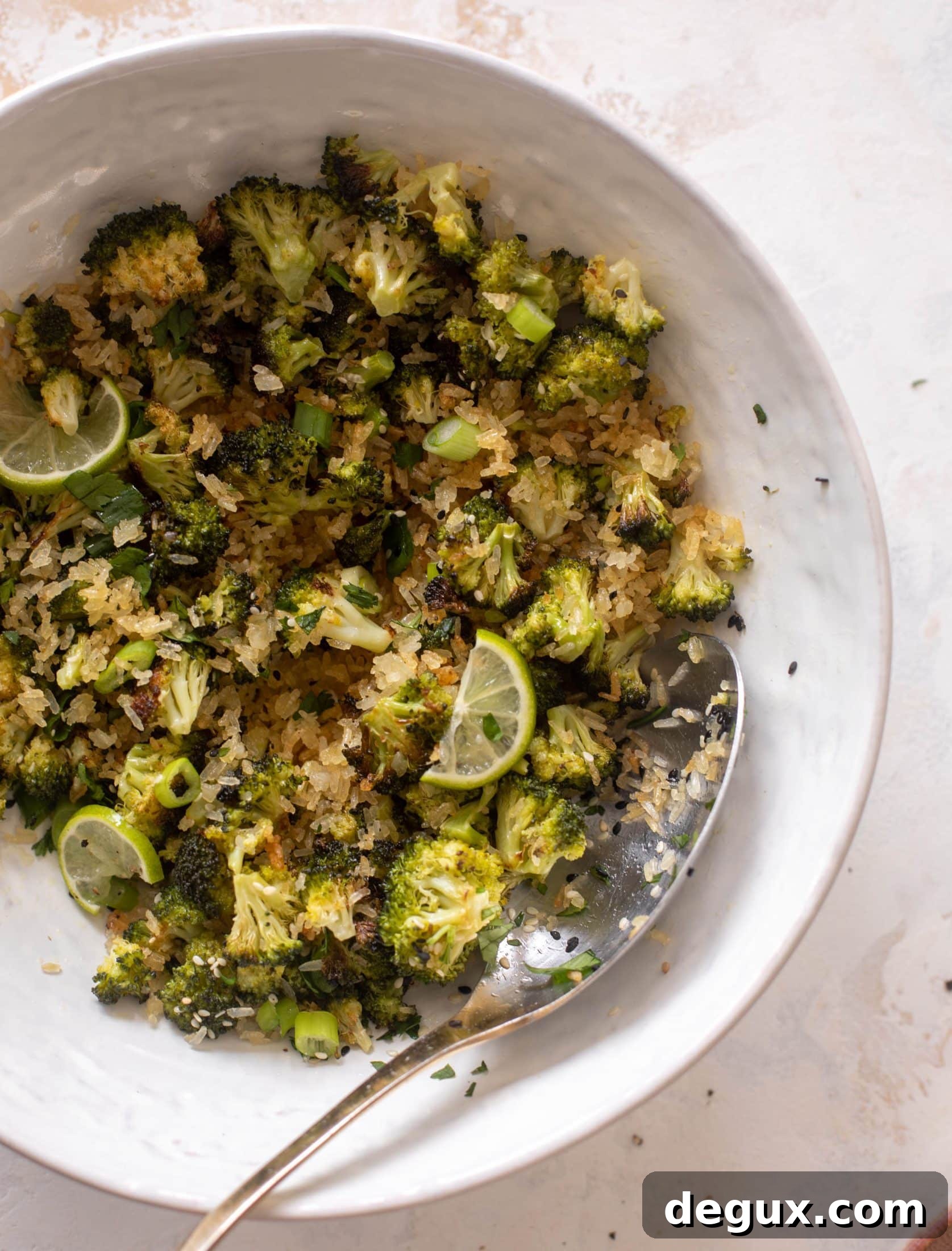 crispy rice broccoli salad