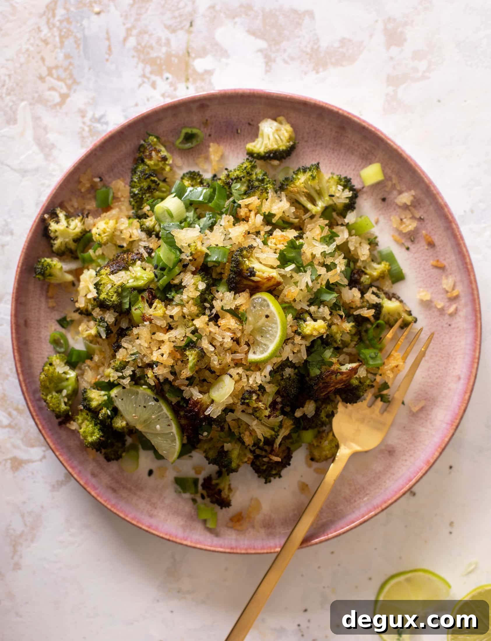 crispy rice broccoli salad