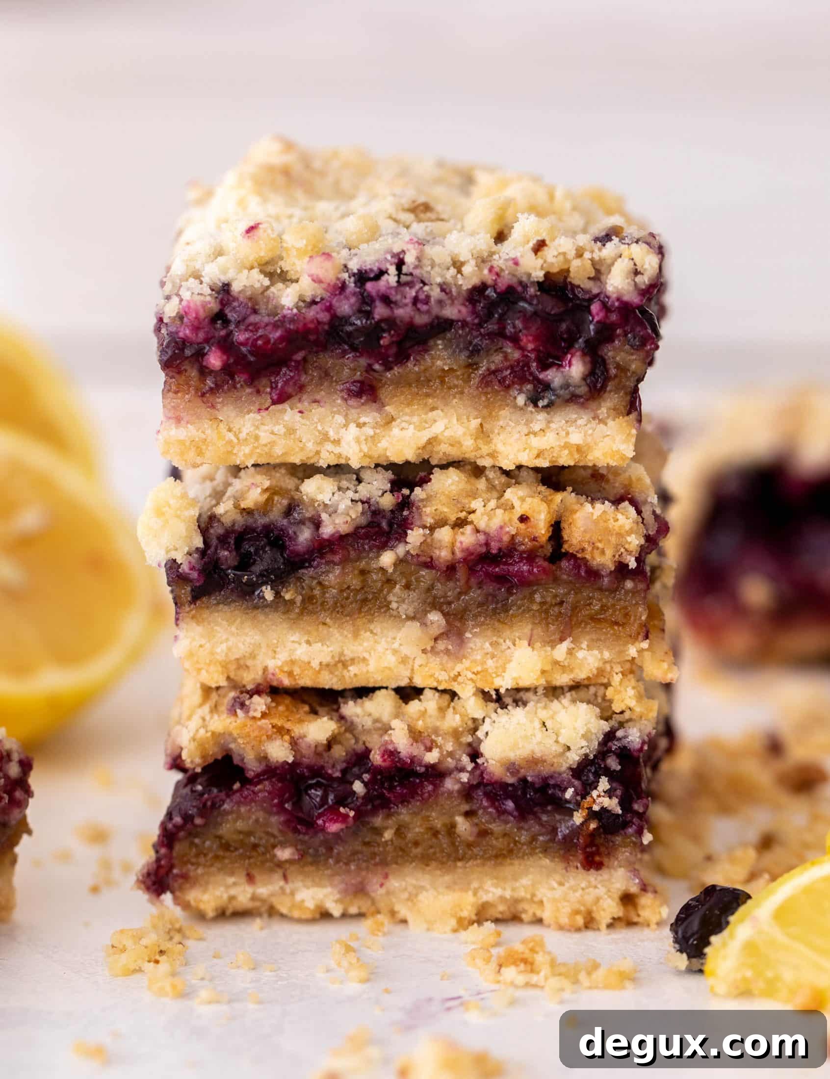 lemon blueberry cobbler bars