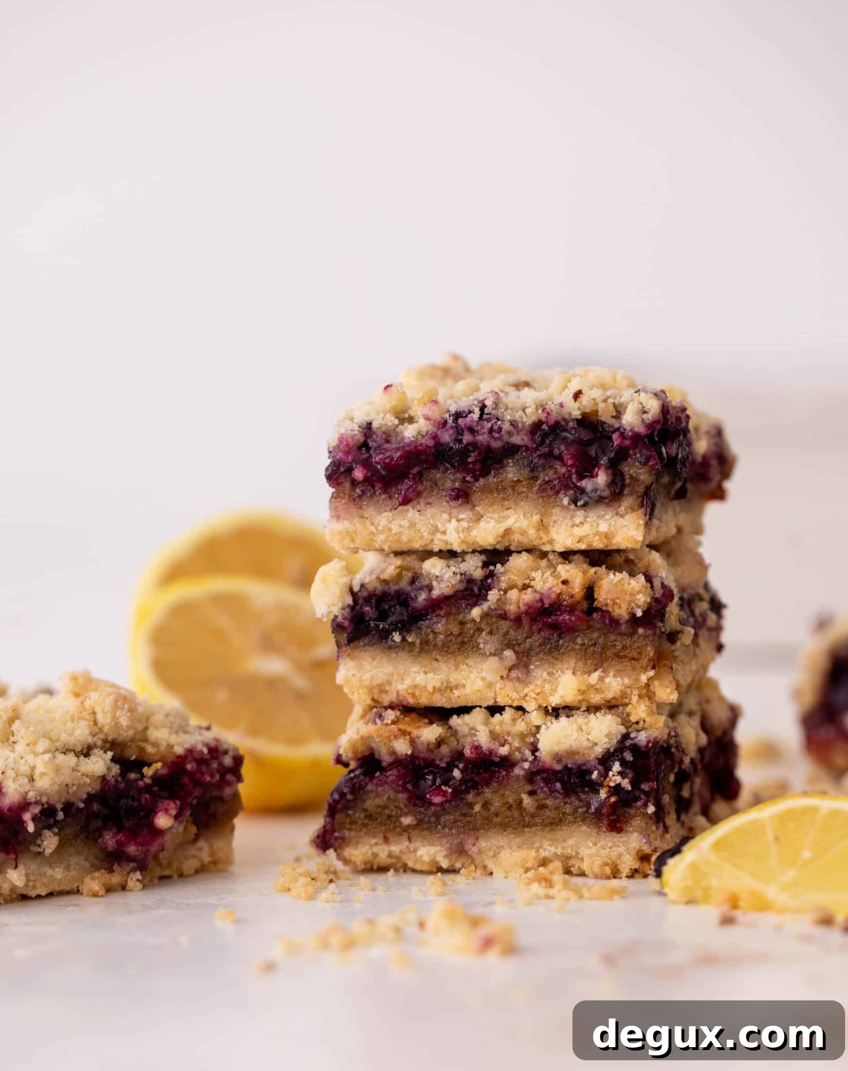 lemon blueberry cobbler bars