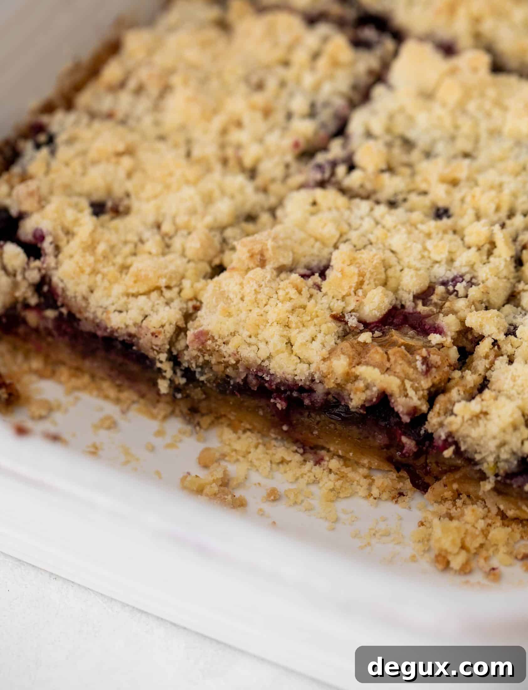 lemon blueberry cobbler bars