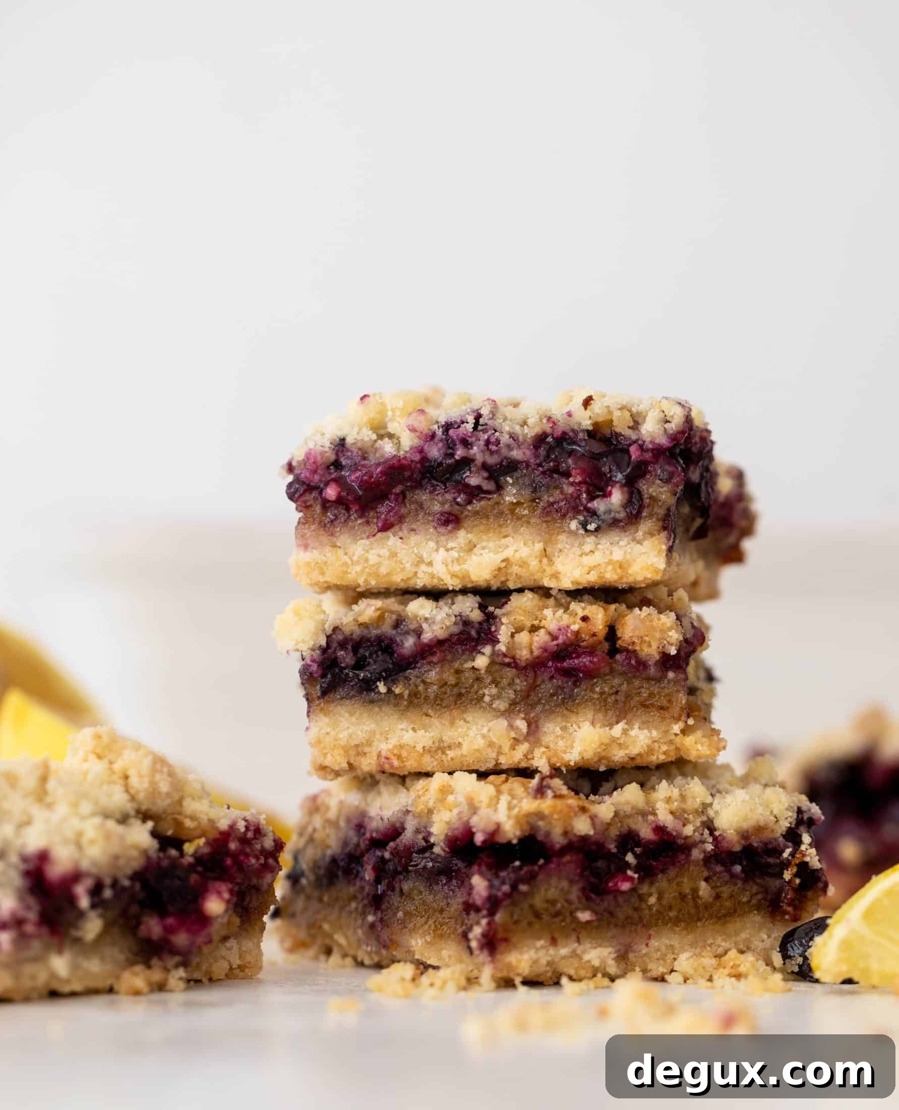 lemon blueberry cobbler bars