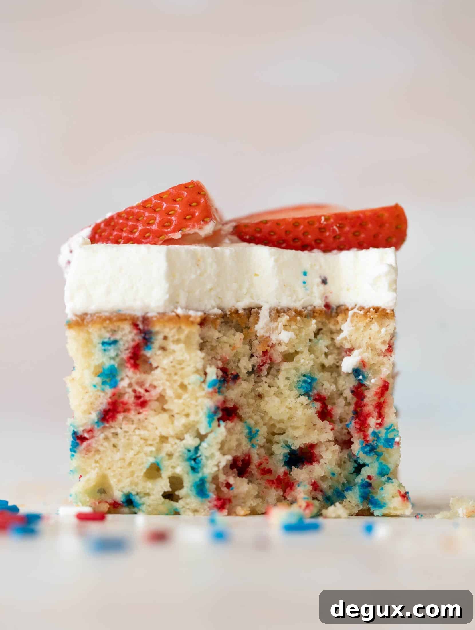 Funfetti Flag Cake Recipe: Patriotic Layer Cake with Sprinkles 13 funfetti flag cake