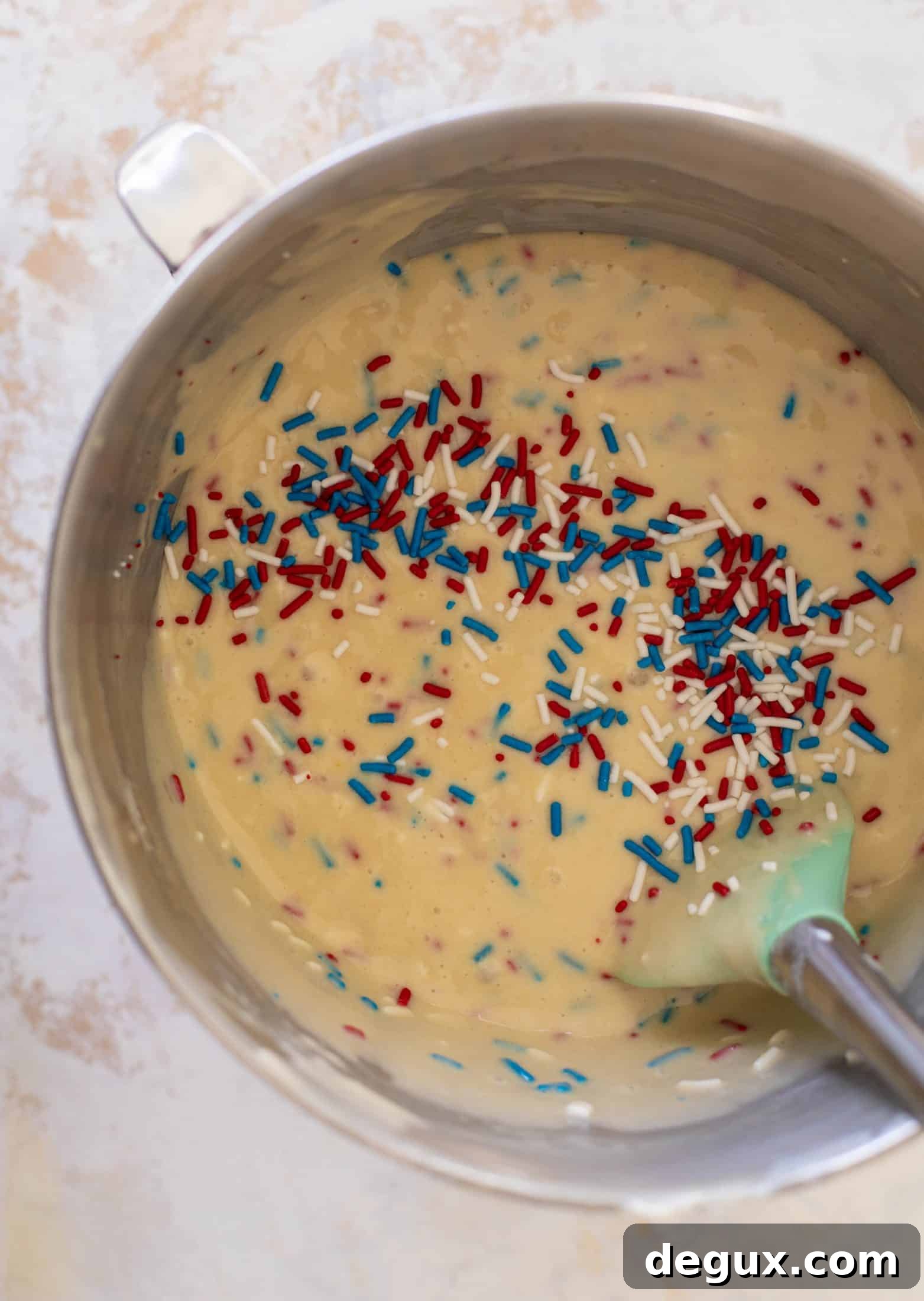 Funfetti Flag Cake Recipe: Patriotic Layer Cake with Sprinkles 3 funfetti flag cake