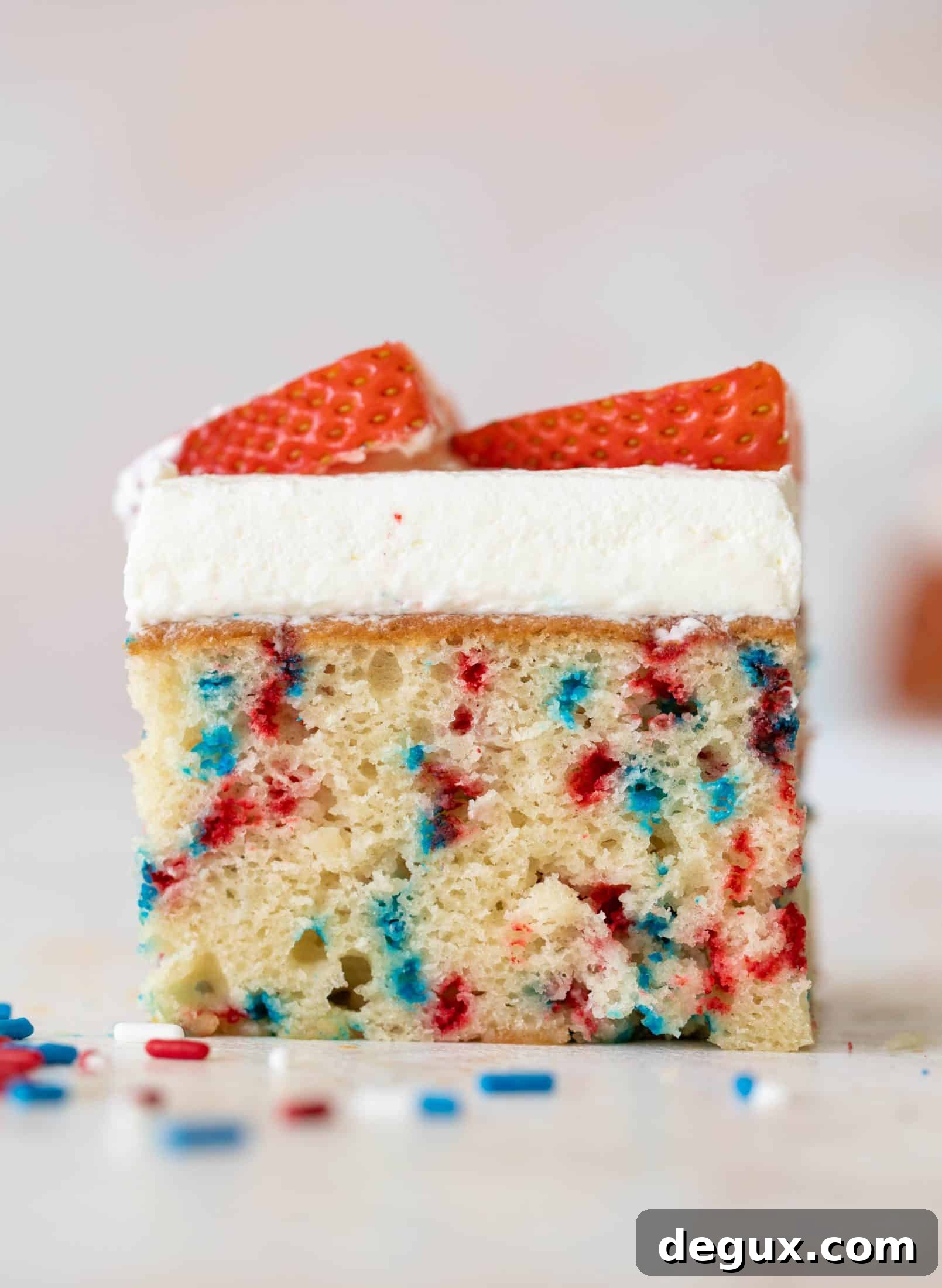 Funfetti Flag Cake Recipe: Patriotic Layer Cake with Sprinkles 10 funfetti flag cake
