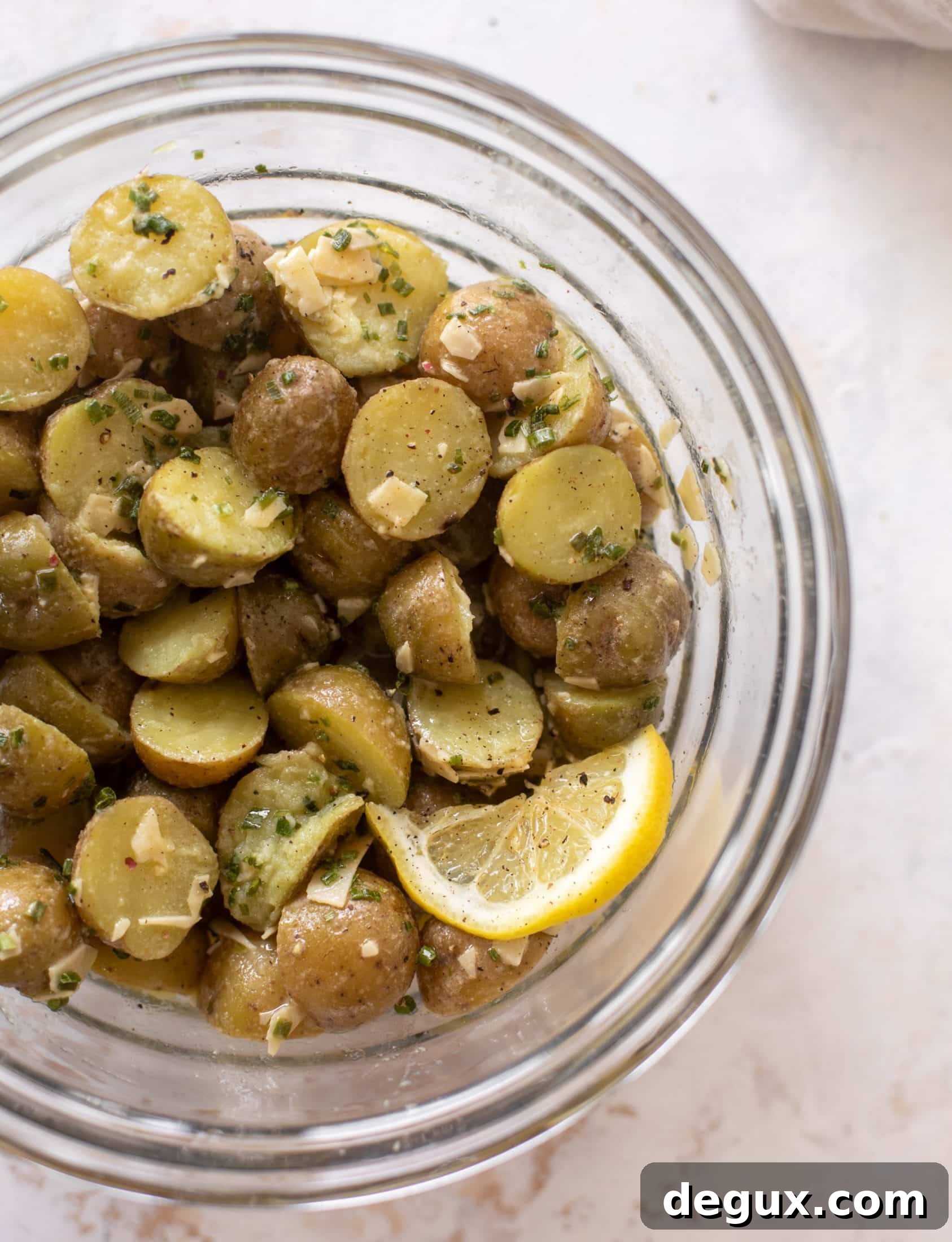 Lemon-Chive Potato Salad with Parmesan and Fresh Herbs 6 lemon chive potato salad