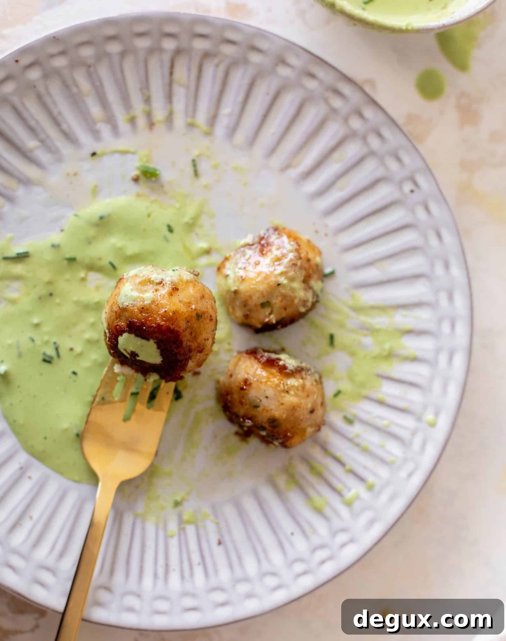 Jalapeño Cheddar Chicken Meatballs with Fresh Herb Summer Sauce 11 jalapeno cheddar chicken meatballs