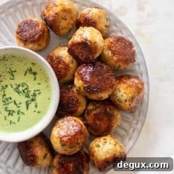 Jalapeño Cheddar Chicken Meatballs with Fresh Herb Summer Sauce 12 img 99500 11