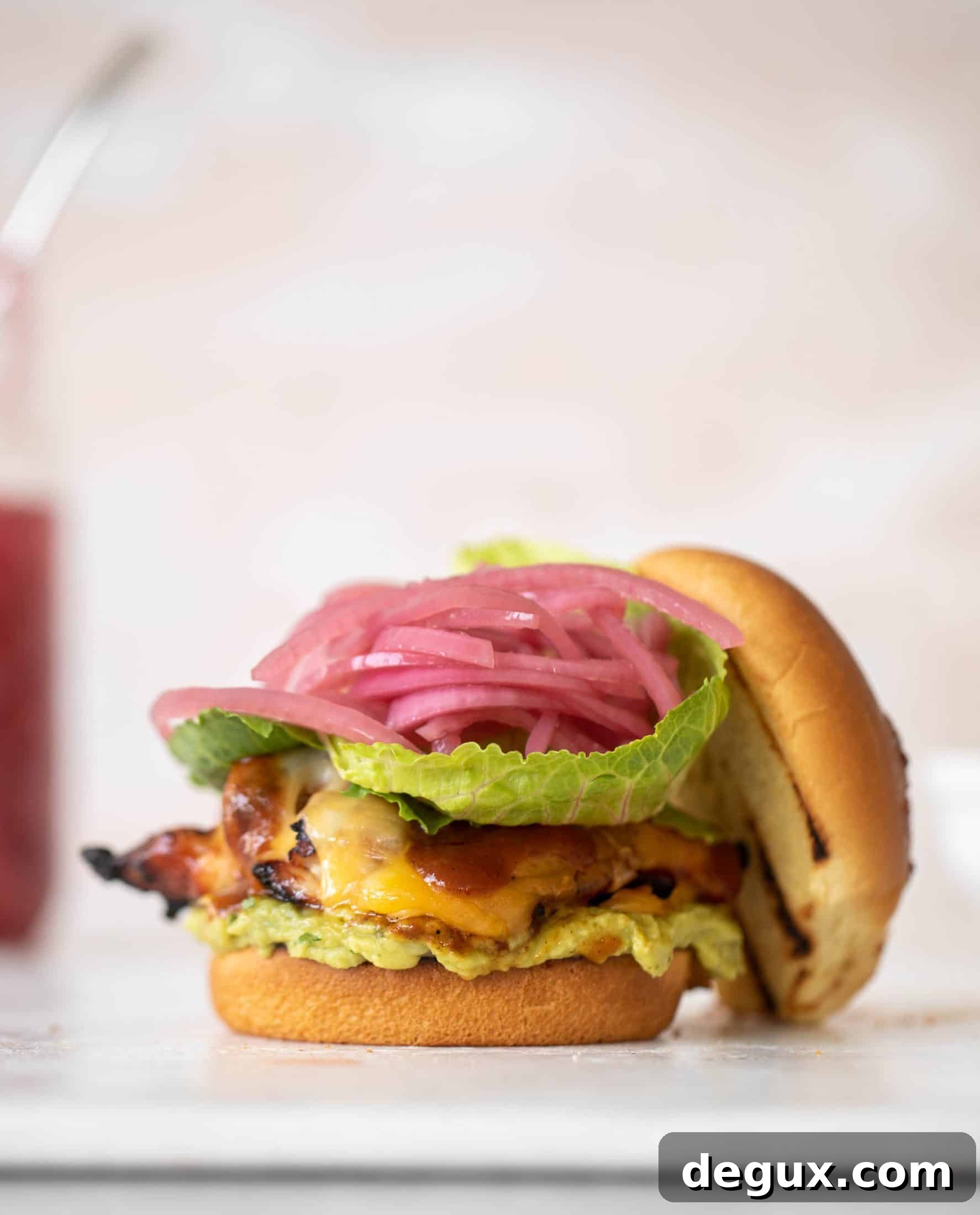 Grilled BBQ Chicken & Guacamole Sandwich Recipe 6 grilled BBQ chicken sandwiches