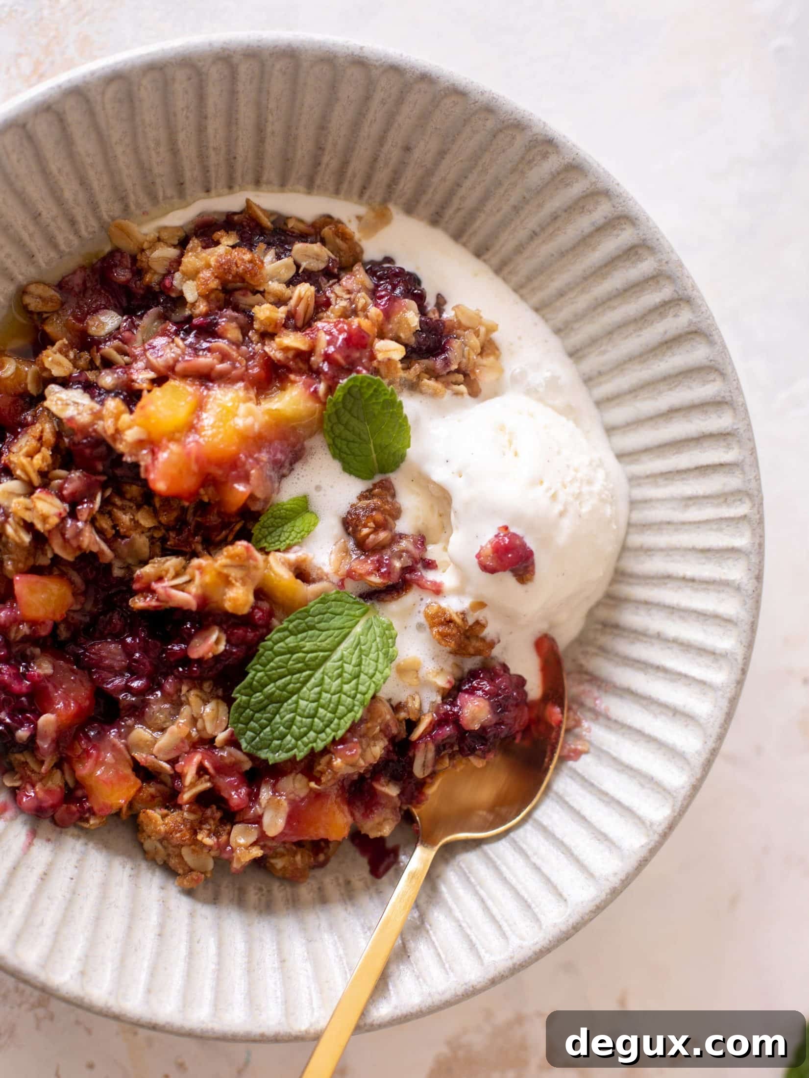 blackberry peach crisp