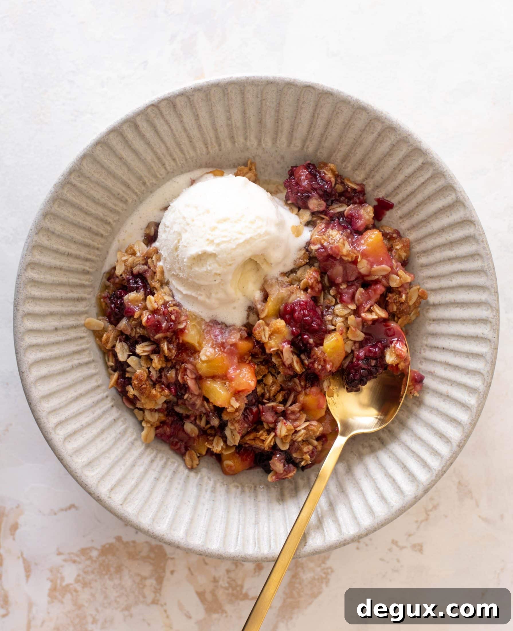 blackberry peach crisp