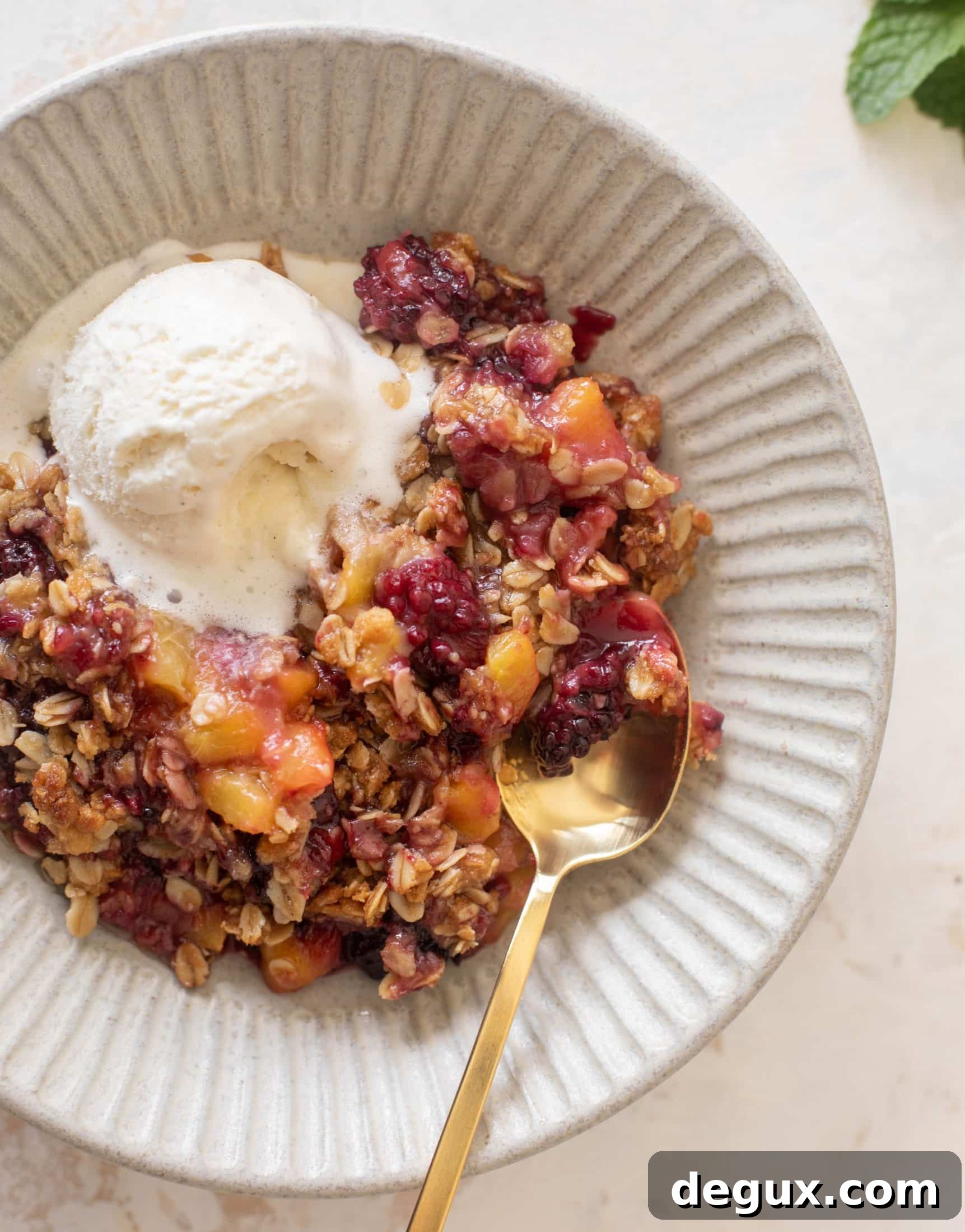 blackberry peach crisp