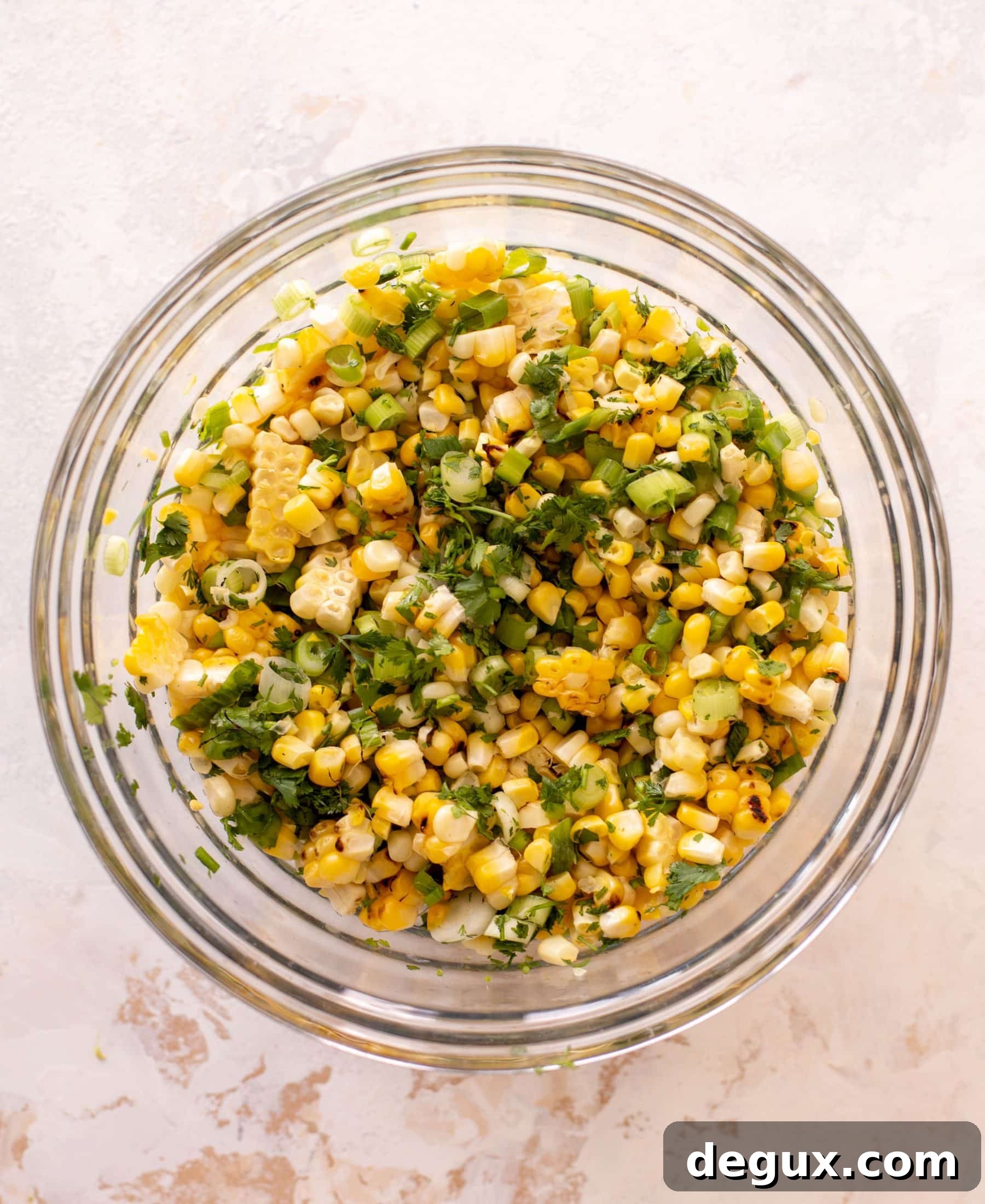 grilled buffalo chicken with corn salad
