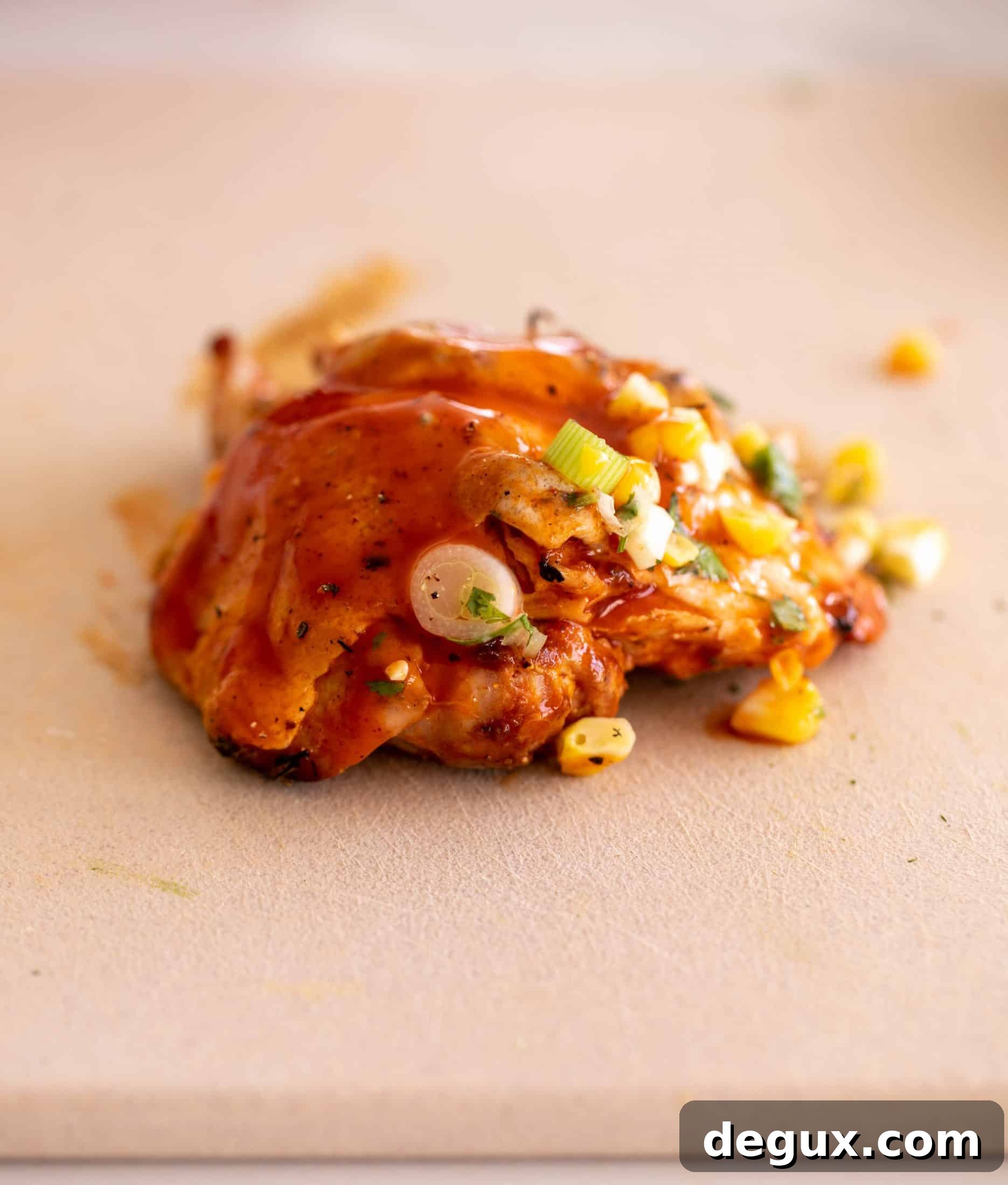 grilled buffalo chicken with corn salad
