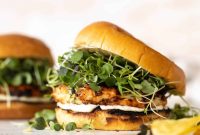 Grilled Chicken Burgers with Zucchini and Herbed Aioli